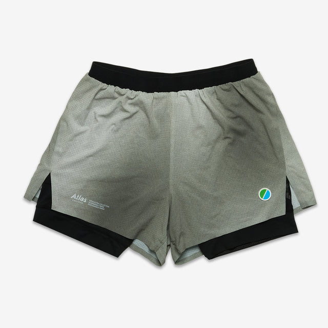 Aeria Ultra Race 2-in-1 Run Shorts - Gradient Sage