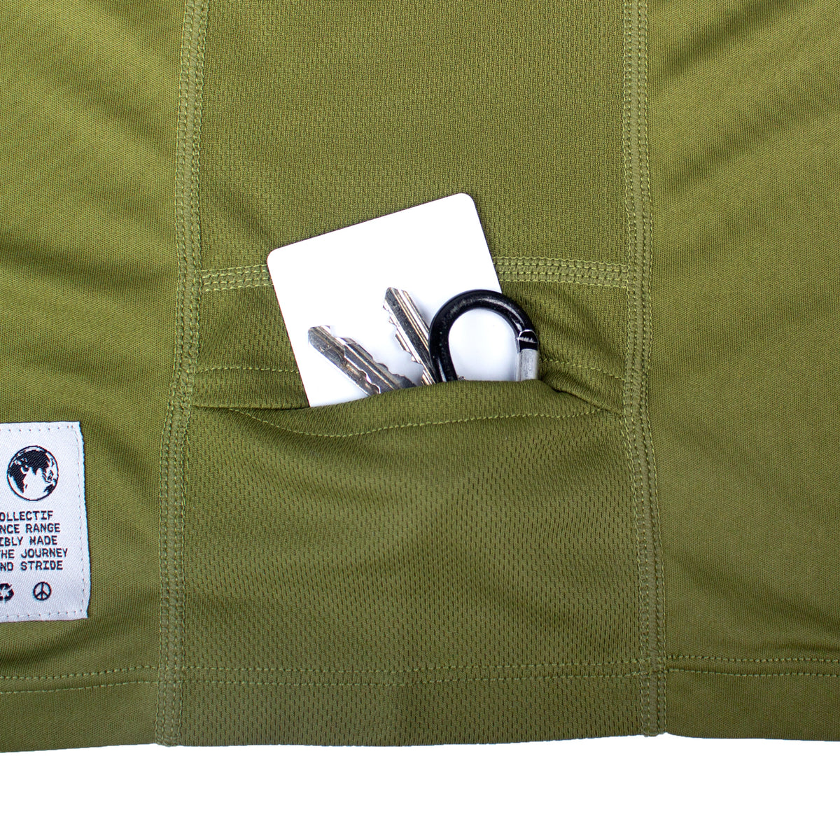 Performance Running T-Shirt Olive Green