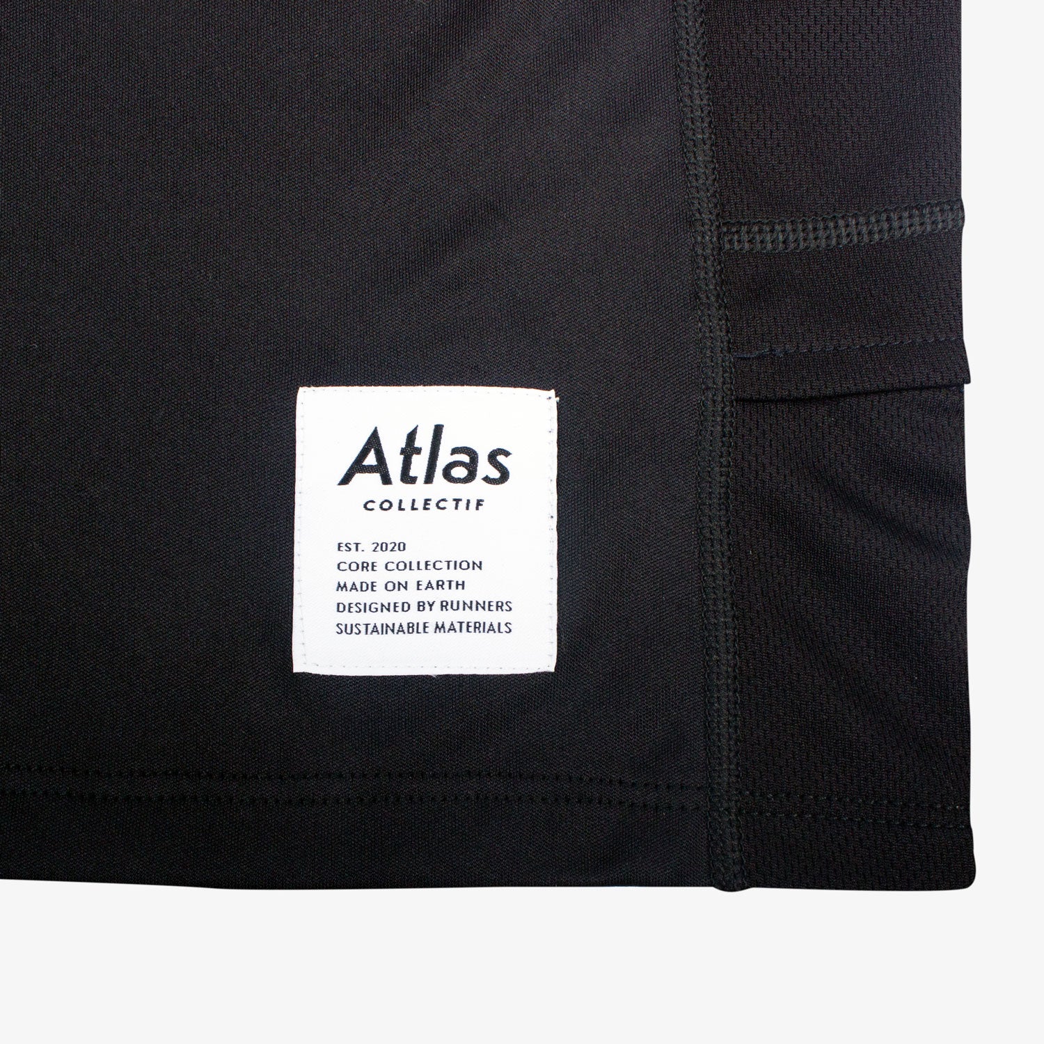 Core Running Tee - Black - Atlas Collectif