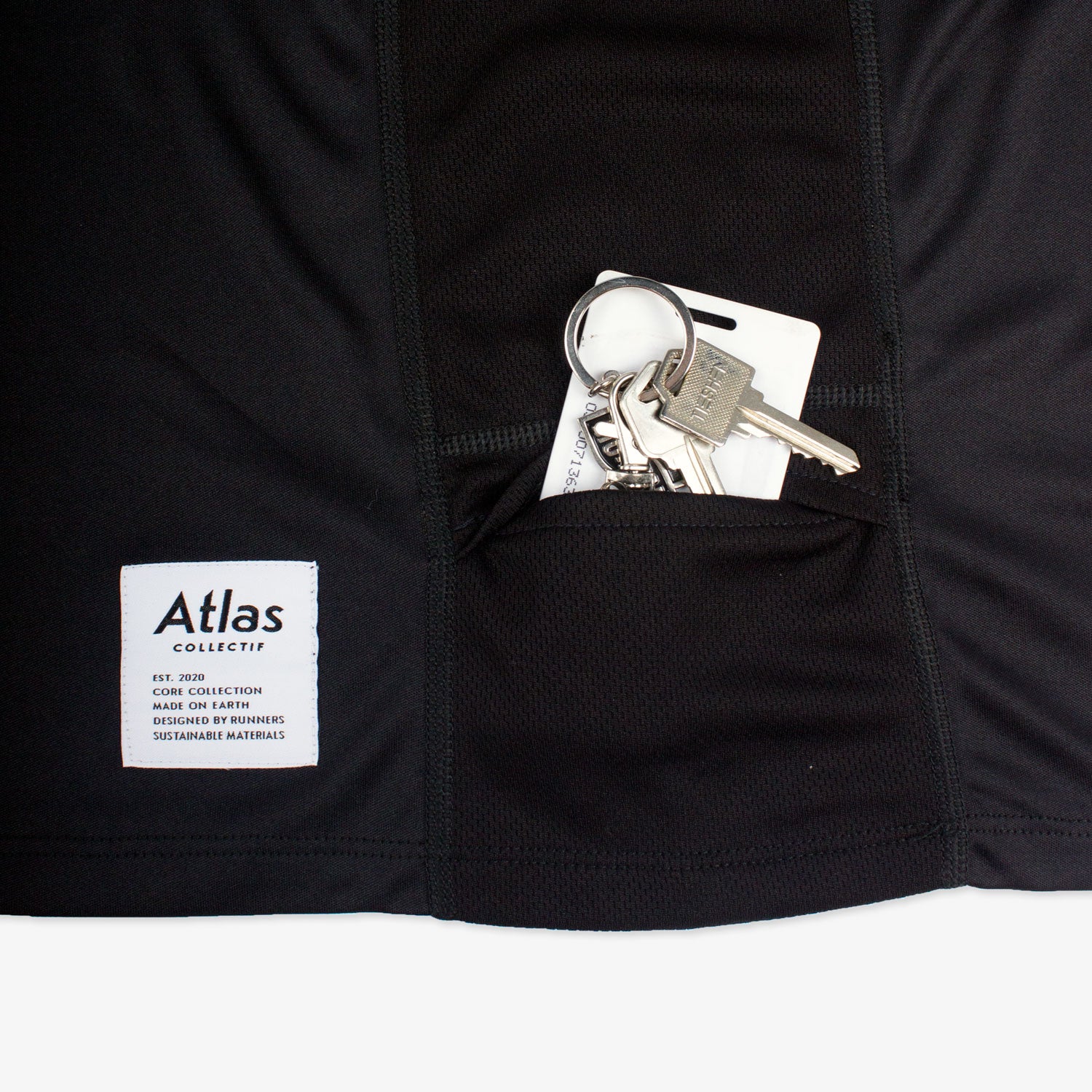 Core Running Tee - Black - Atlas Collectif