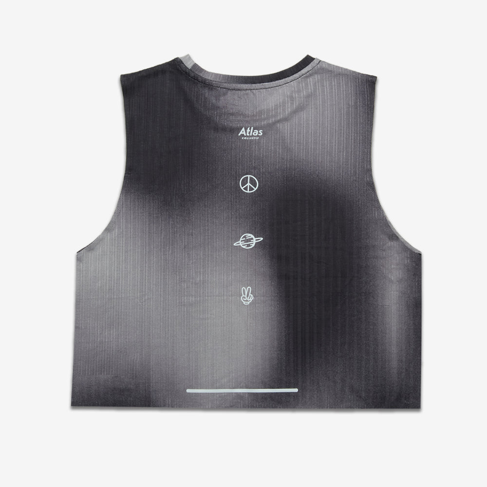 Aeria Ultra WMNS Race Crop Tank - Gradient Black