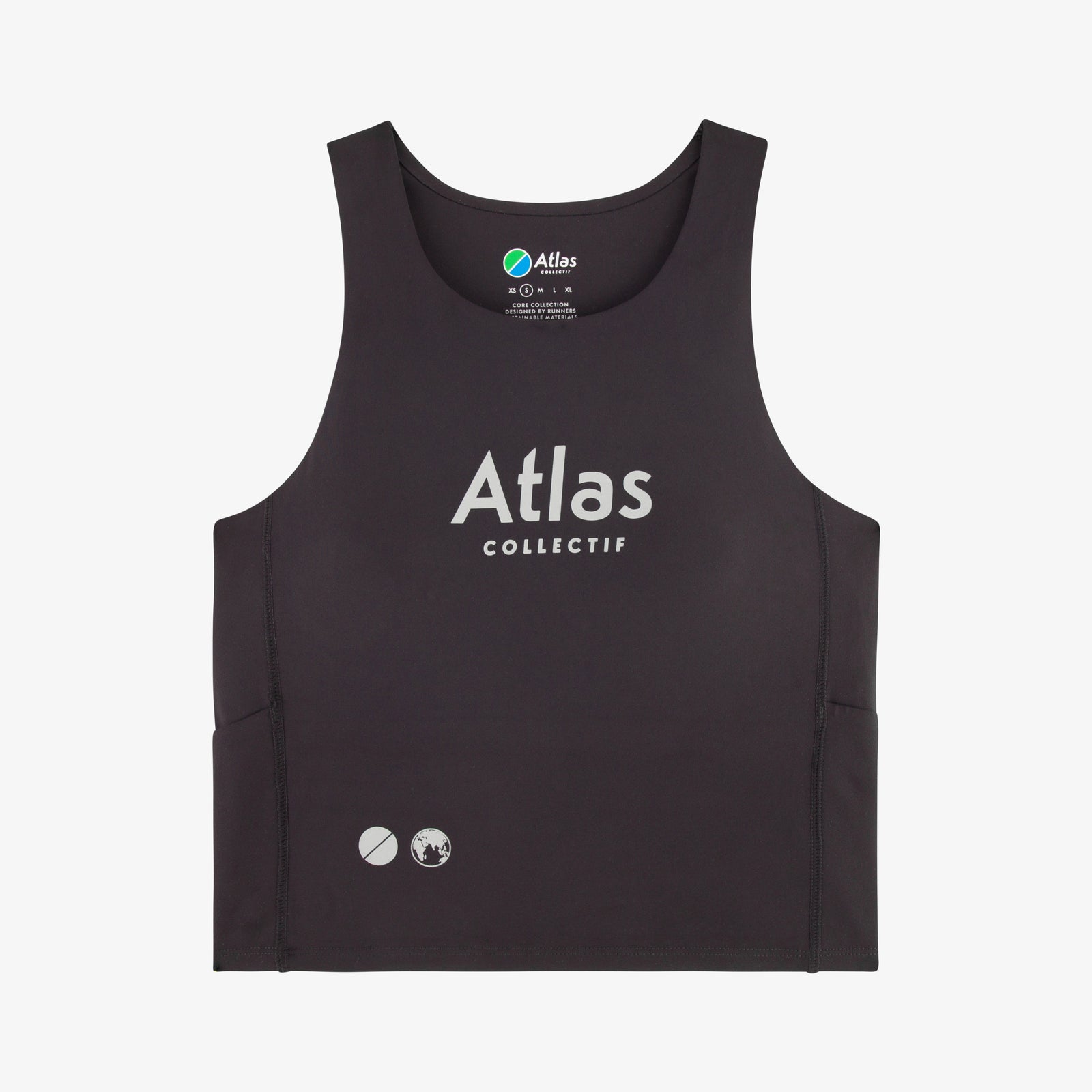 Illumi Trax WMNS Running Crop Tank Black