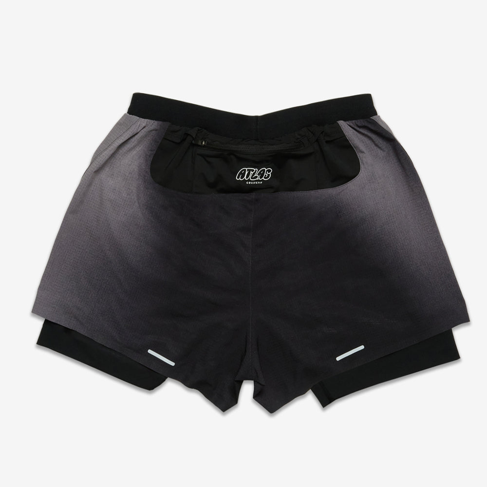 Aeria Ultra Race 2-in-1 Run Shorts - Gradient Black