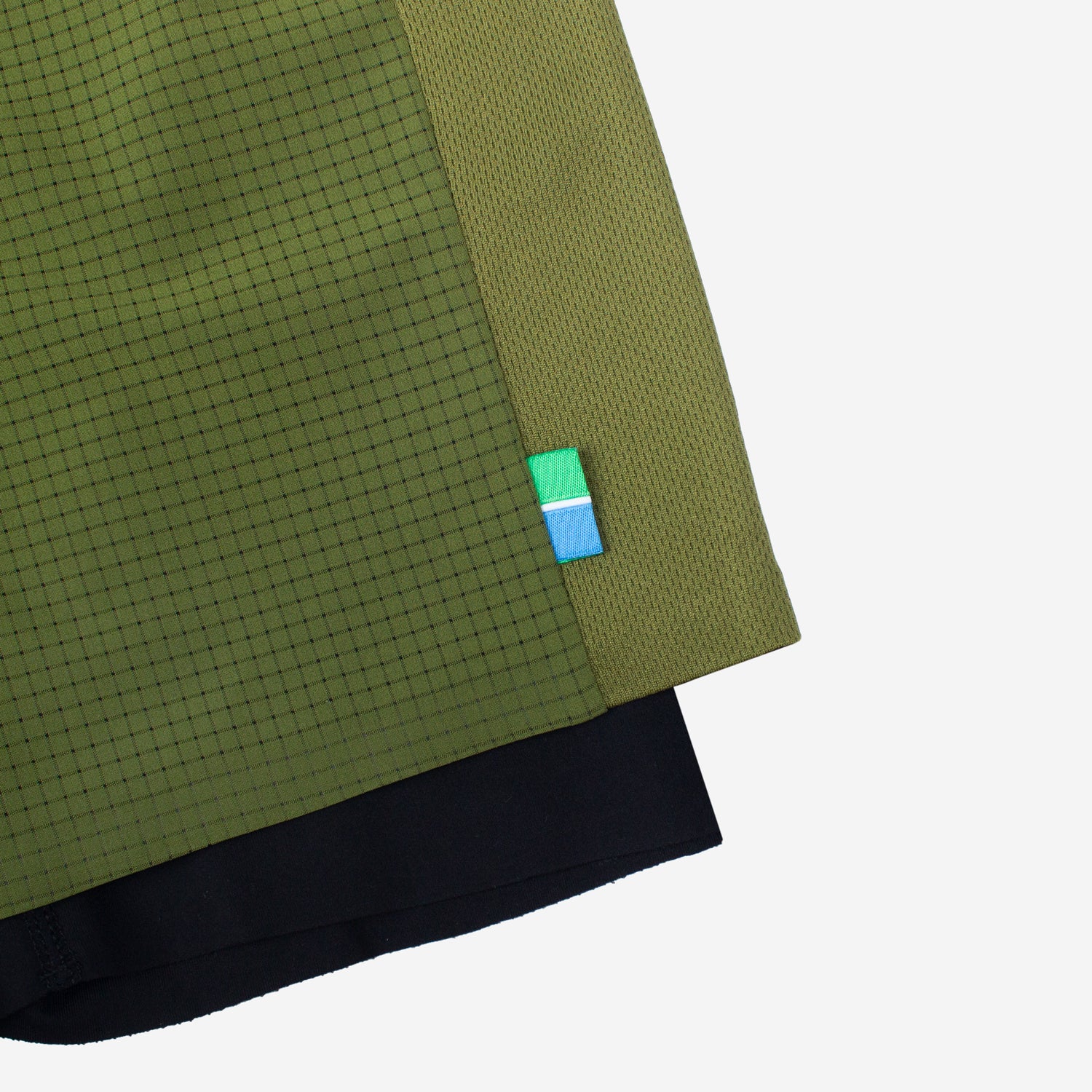 Performance 2 in 1 Running Shorts - Tight Fit - Olive Green