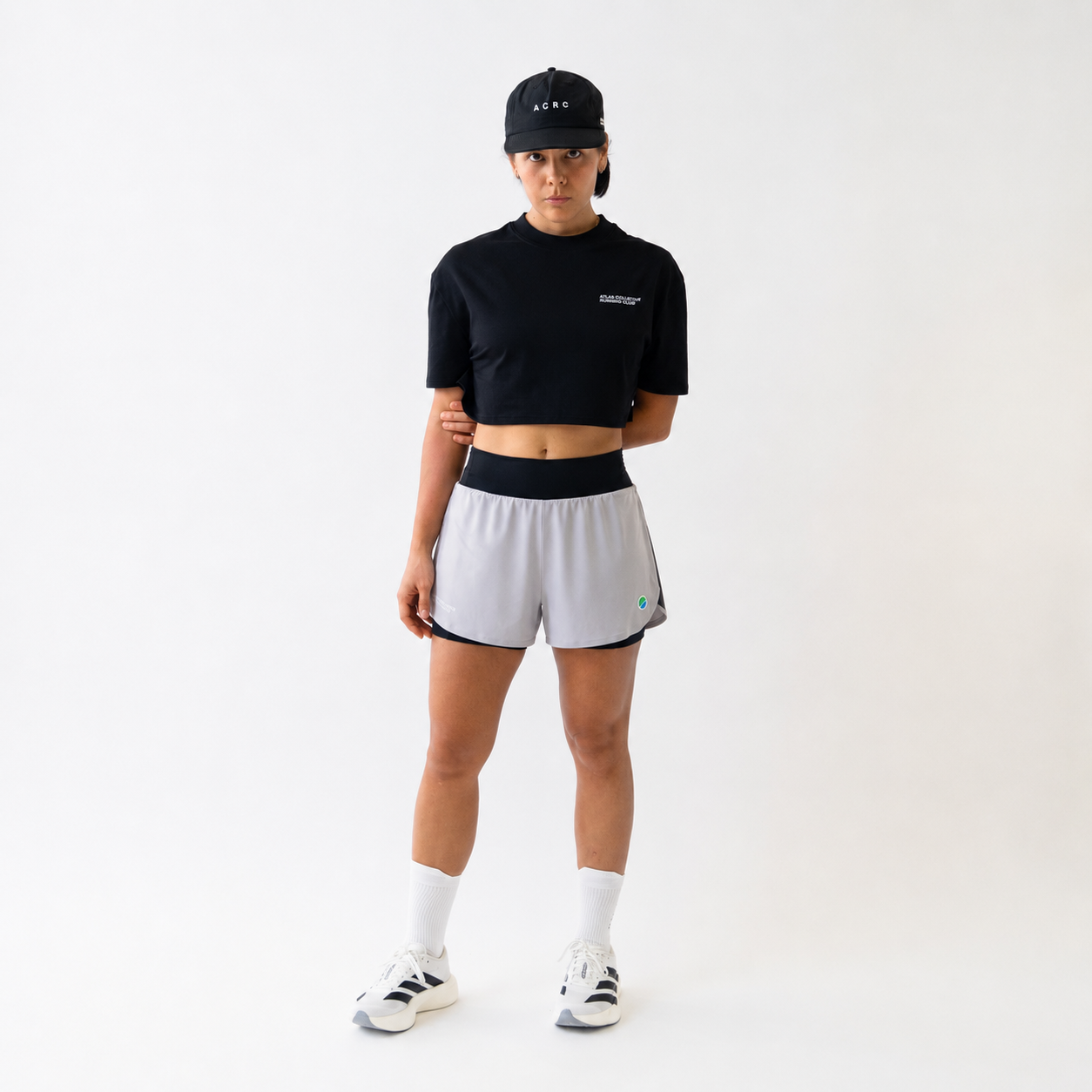 ACRC Hybrid WMNS 2 in 1 Shorts Grey