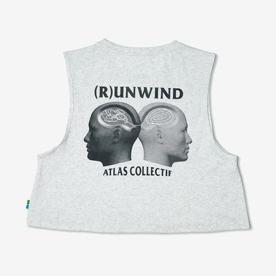 (R)unwind WMNS Organic Cotton Crop Tank - Heather Grey