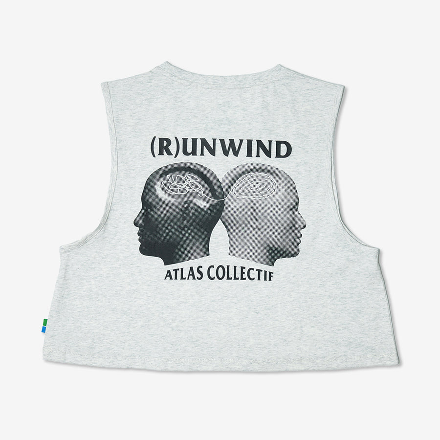 (R)unwind WMNS Organic Cotton Crop Tank - Heather Grey