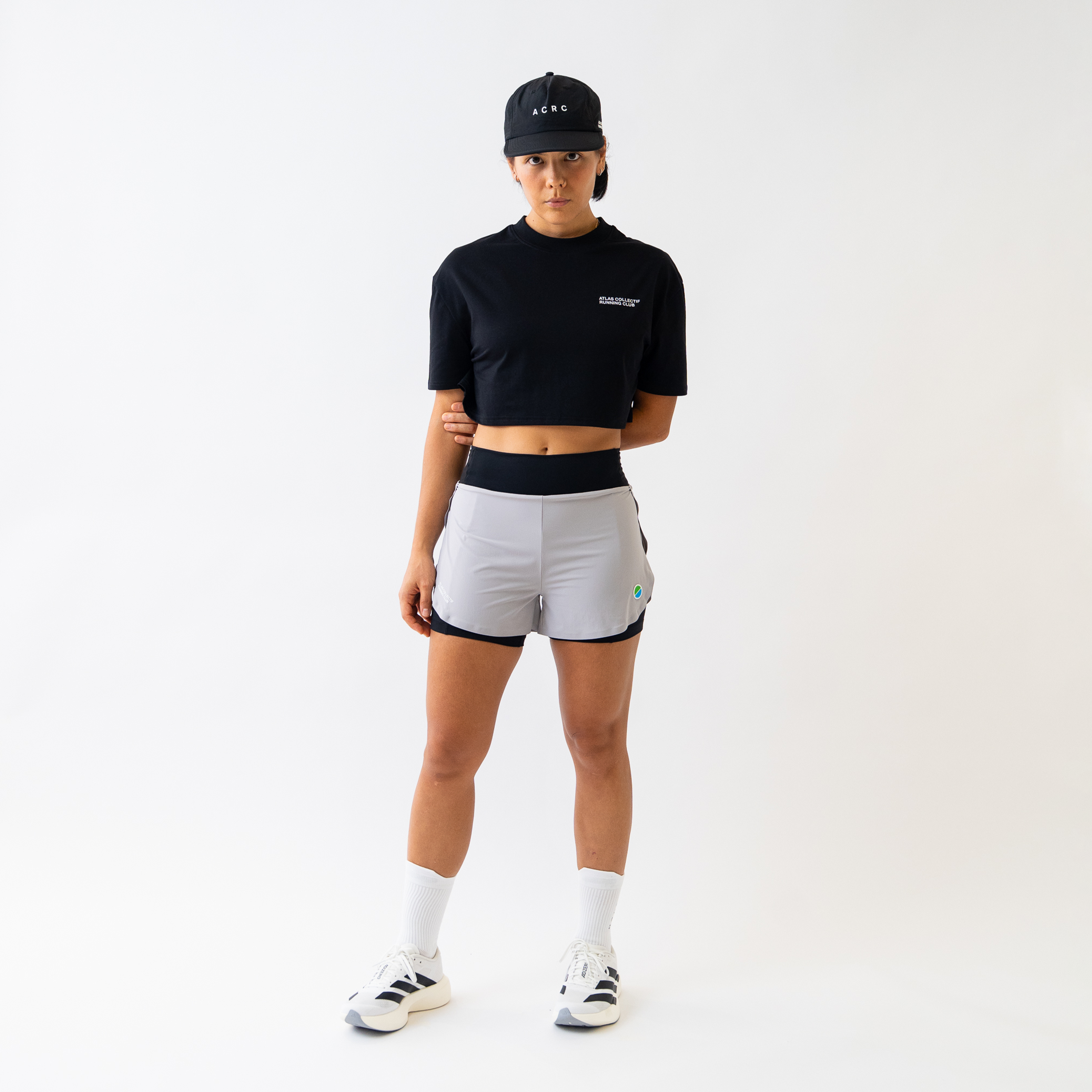 ACRC Hybrid Crop Tee Black