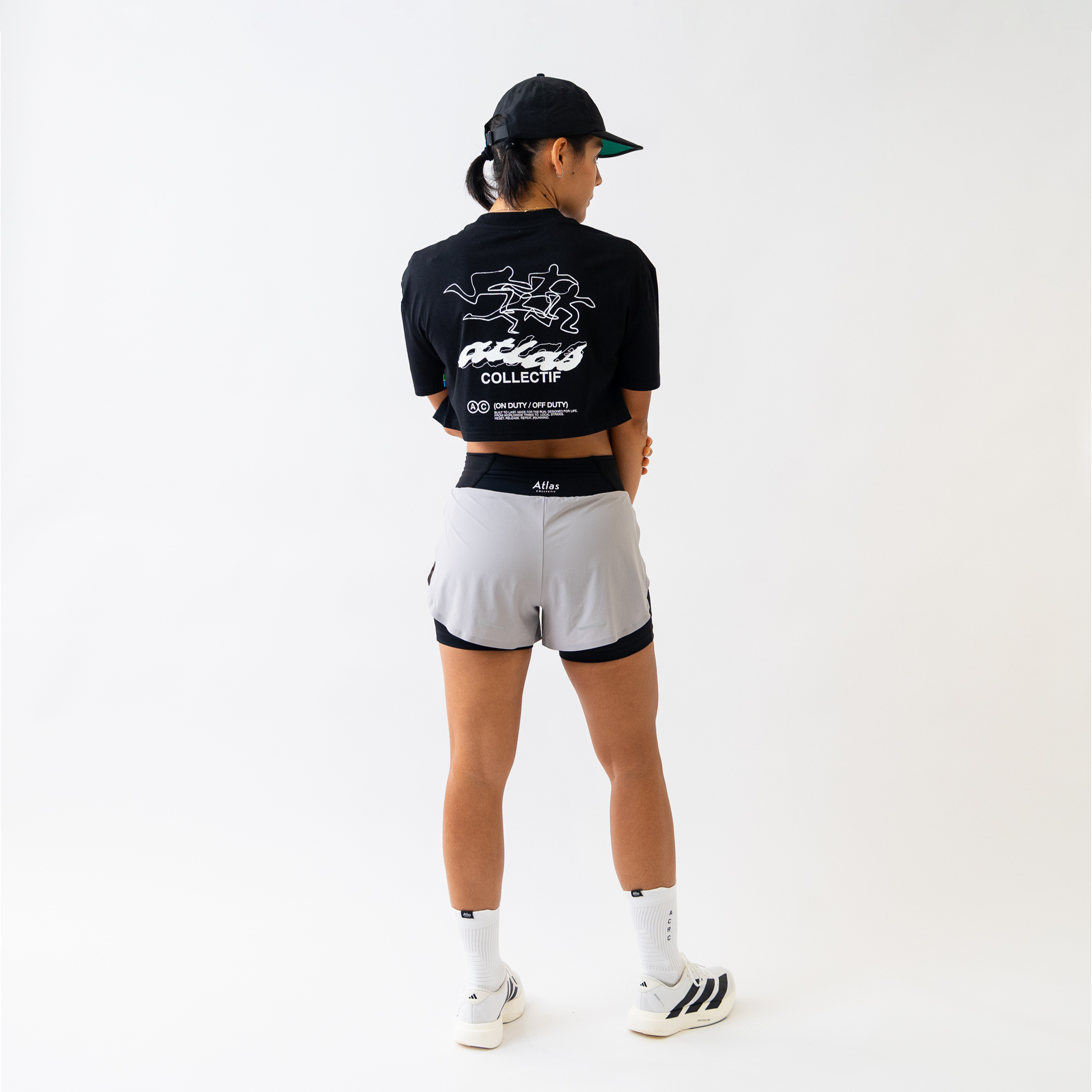 ACRC Hybrid Crop Tee Black