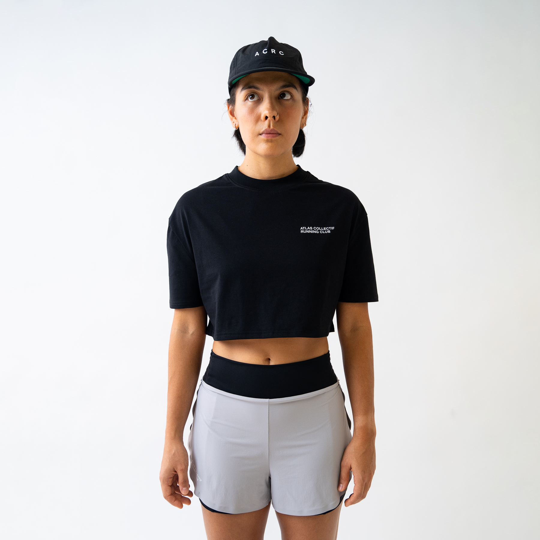 ACRC Hybrid Crop Tee Black