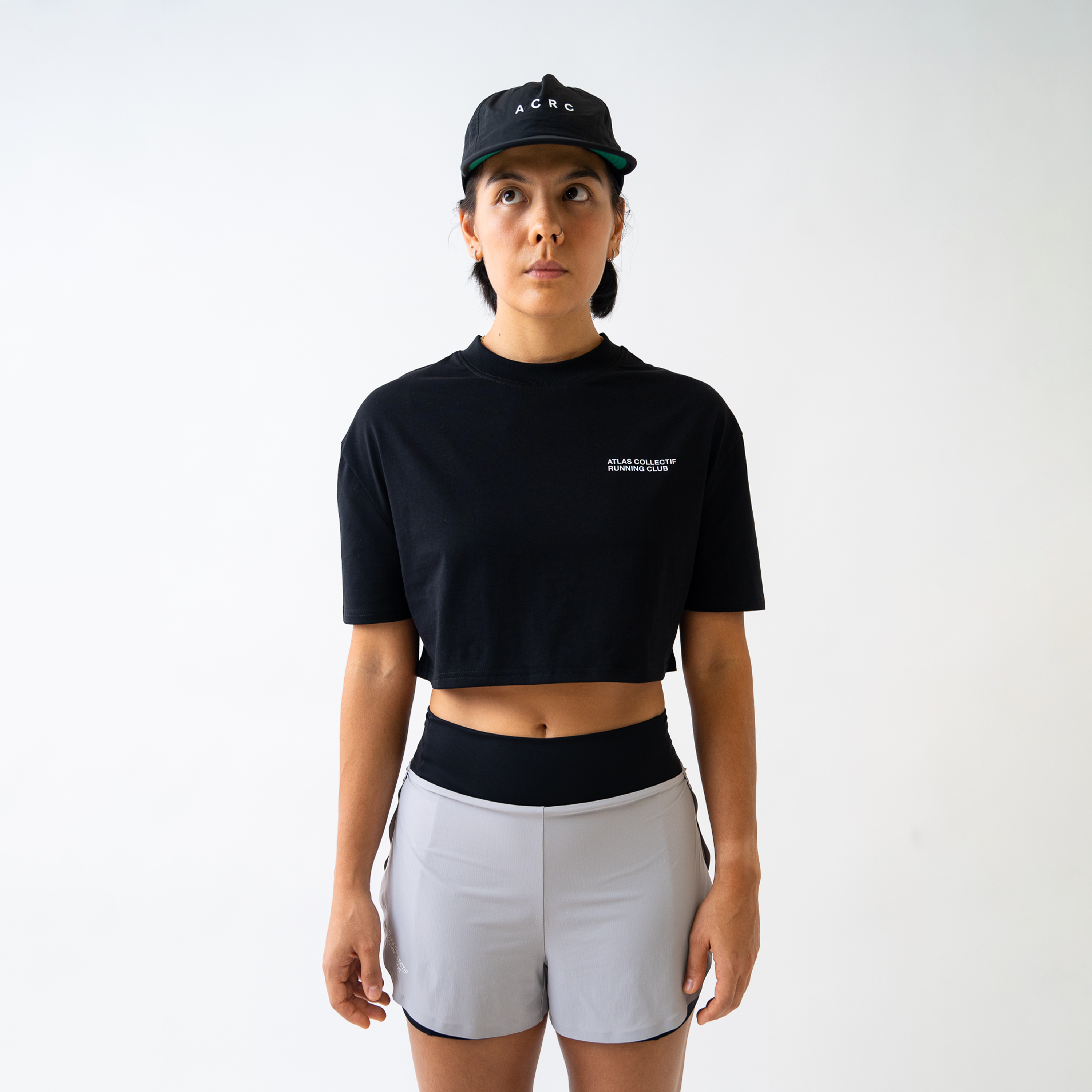 ACRC Hybrid Crop Tee Black
