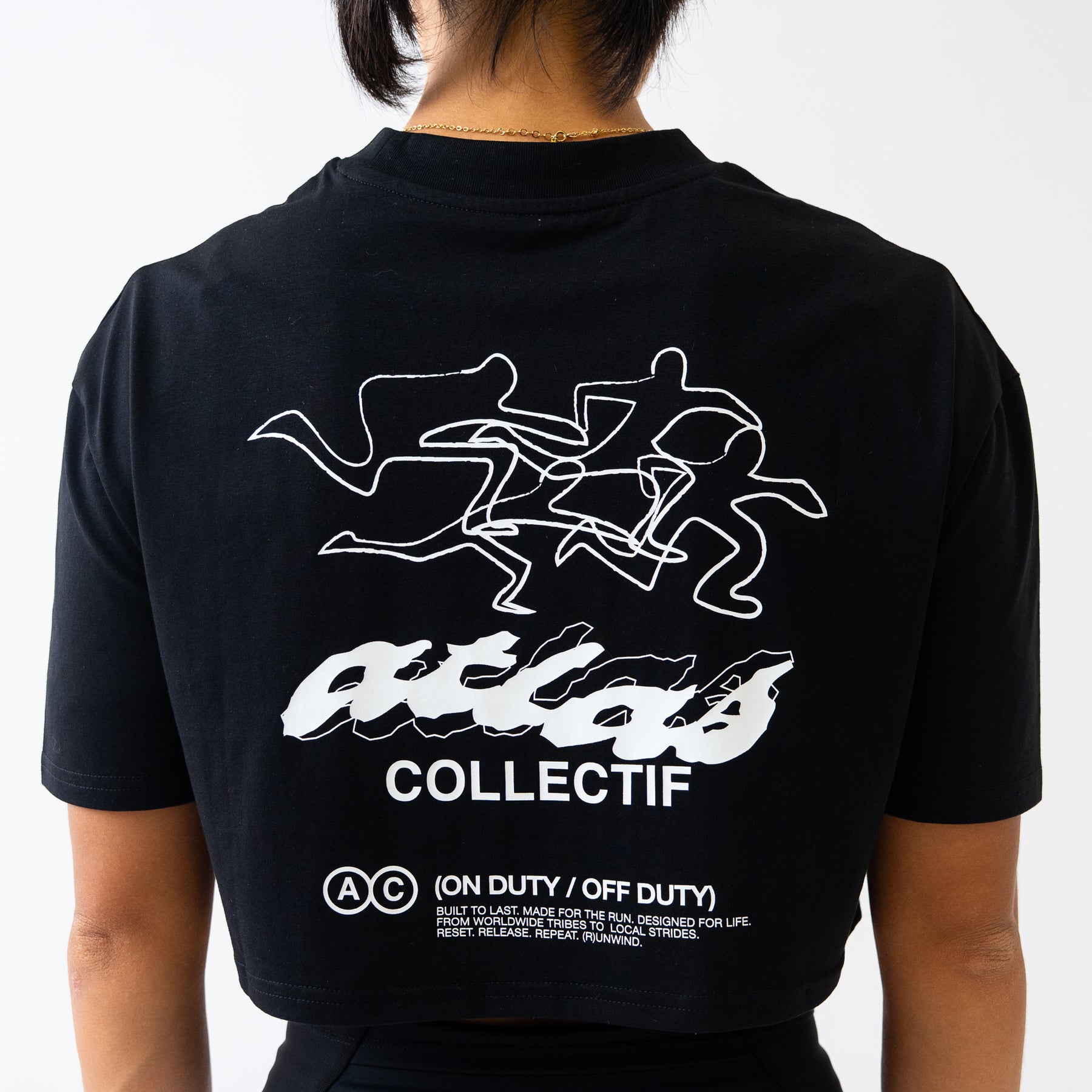 ACRC Hybrid Crop Tee Black