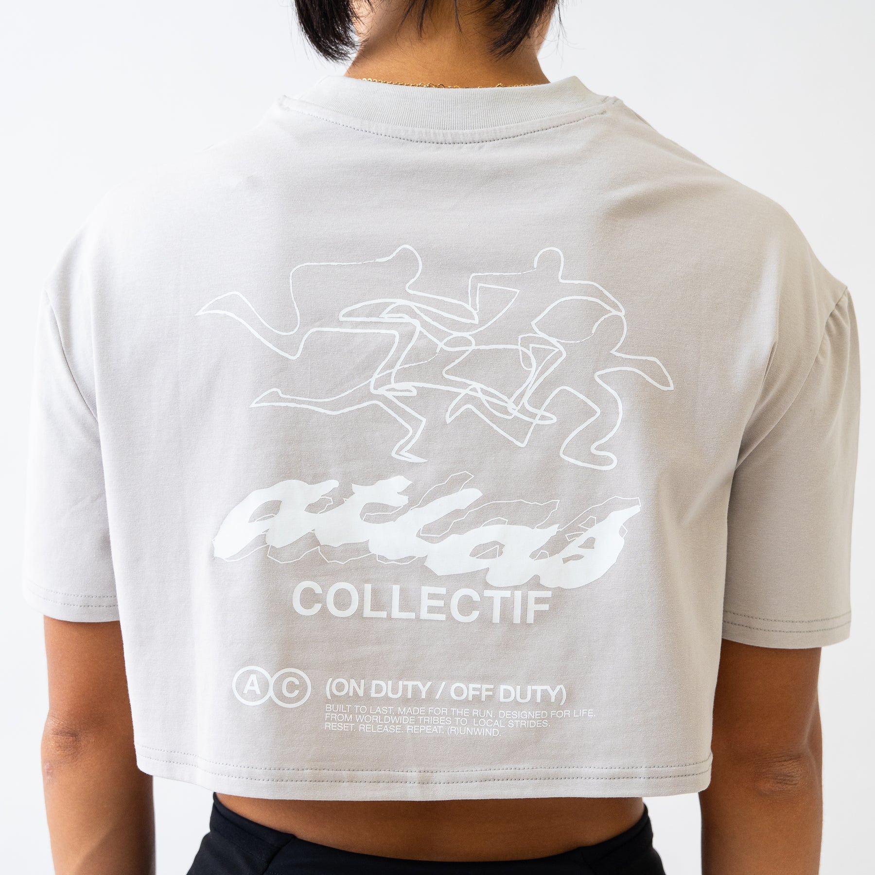 ACRC Hybrid Crop Tee Grey