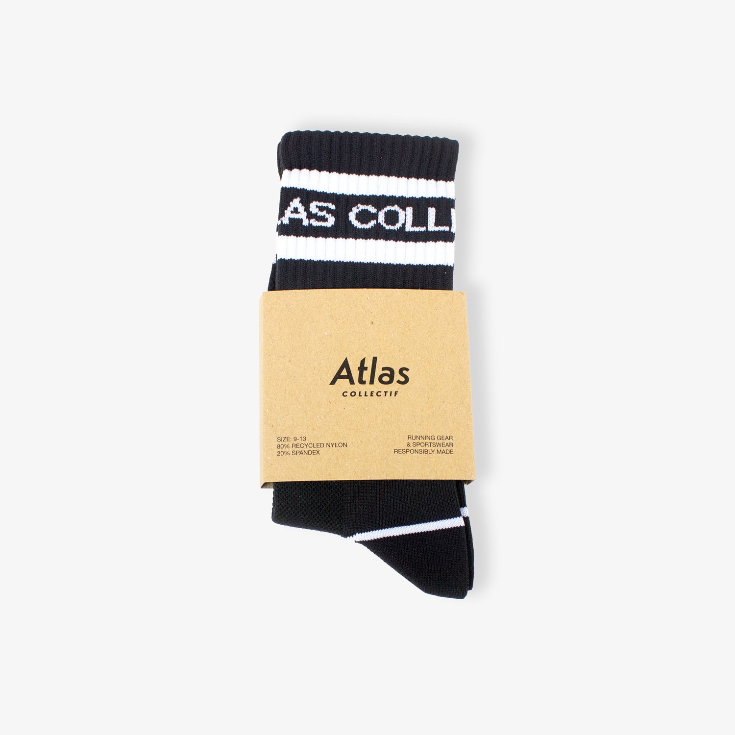AC Striped Running Socks Black