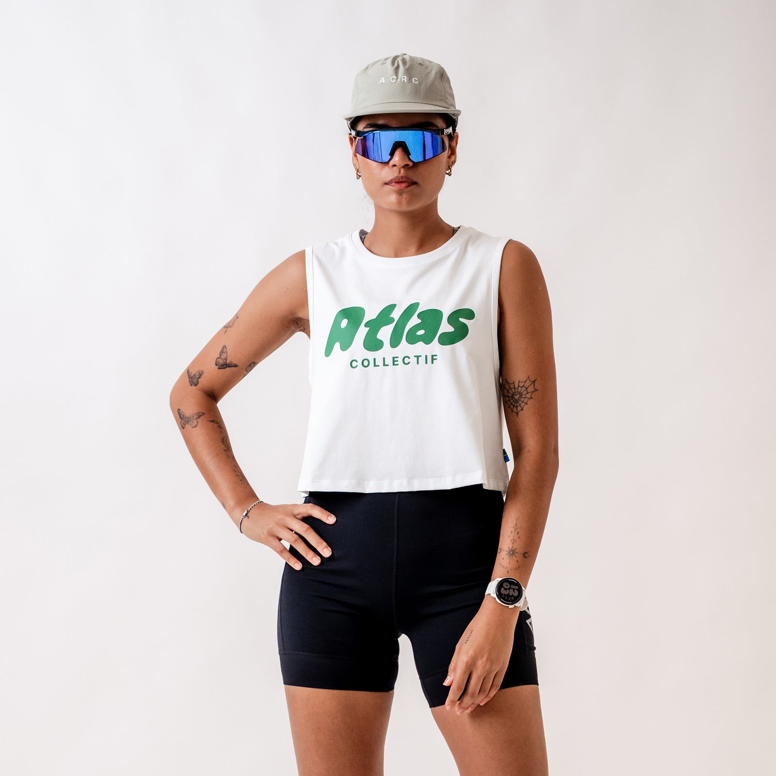 Amoeba WMNS Crop Tank White