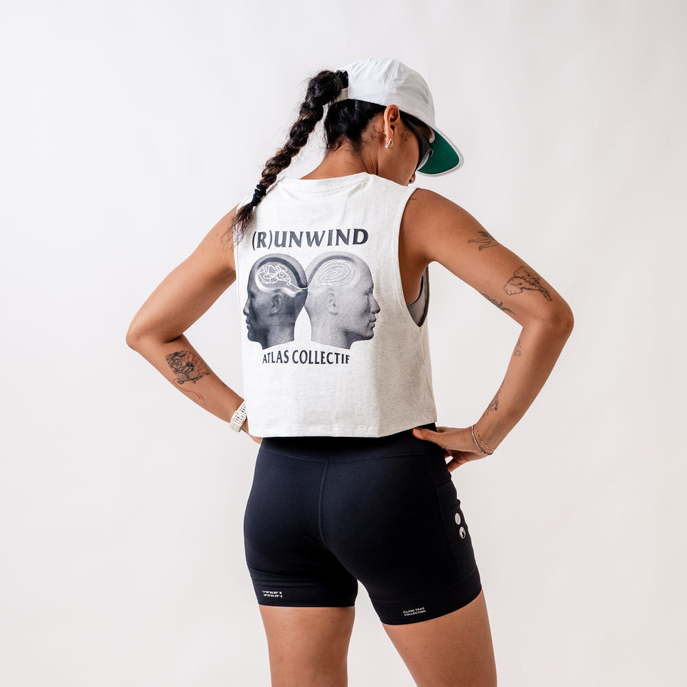 (R)unwind WMNS Organic Cotton Crop Tank - Heather Grey