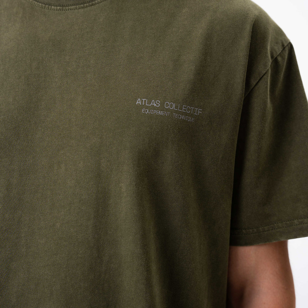 Equipment 3M Reflective Washed Tee Olive
