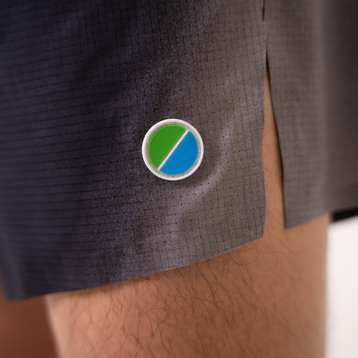 Signature graphic detailing with rubber logo patch