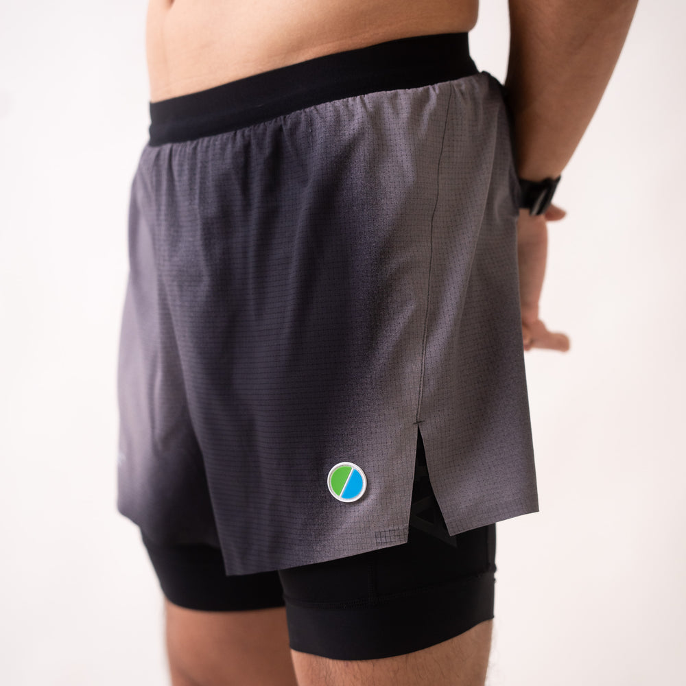 Aeria Ultra Race 2-in-1 Run Shorts - Gradient Black