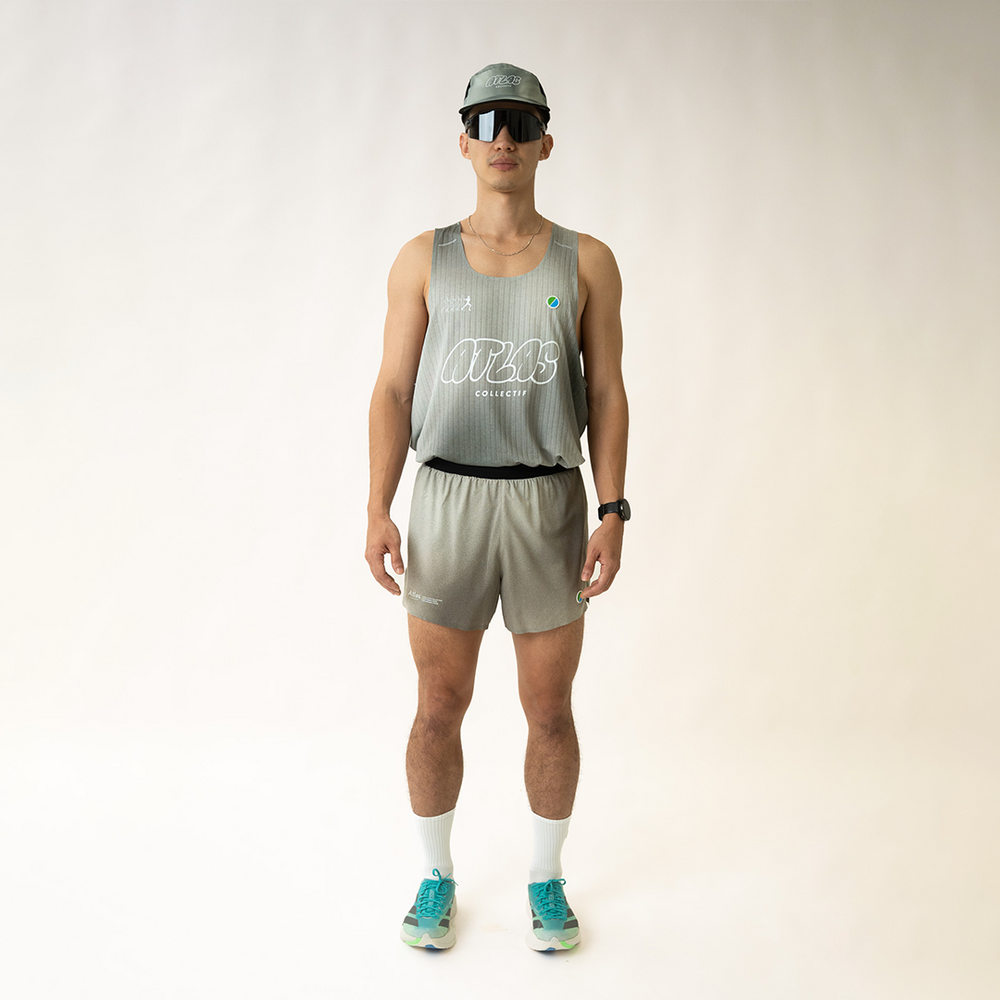 Aeria Ultra Race 4" Run Shorts - Gradient Sage