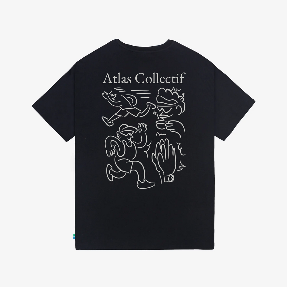 Art Of Running Reflective Organic Cotton Tee - Black