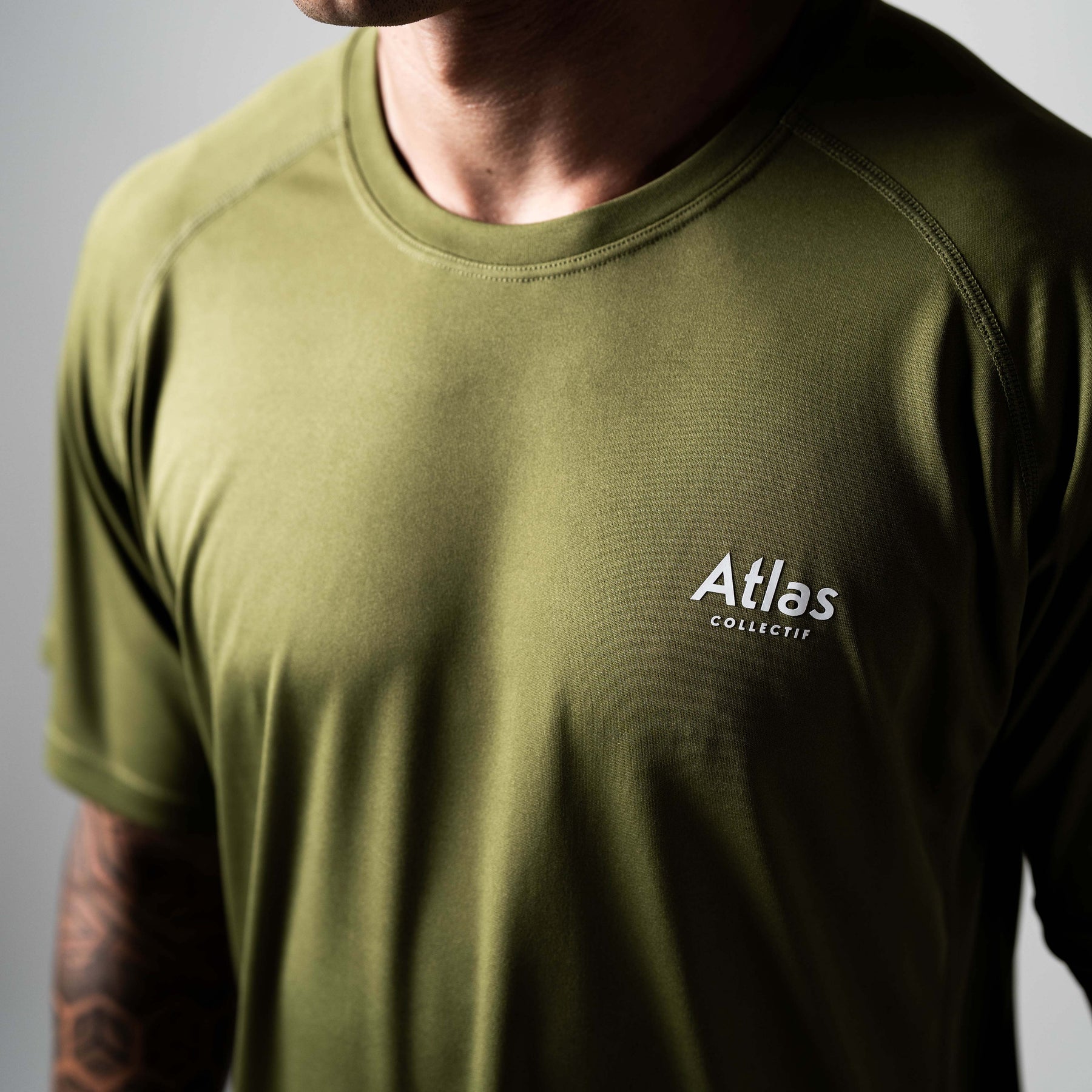 Performance Running T-Shirt Olive Green