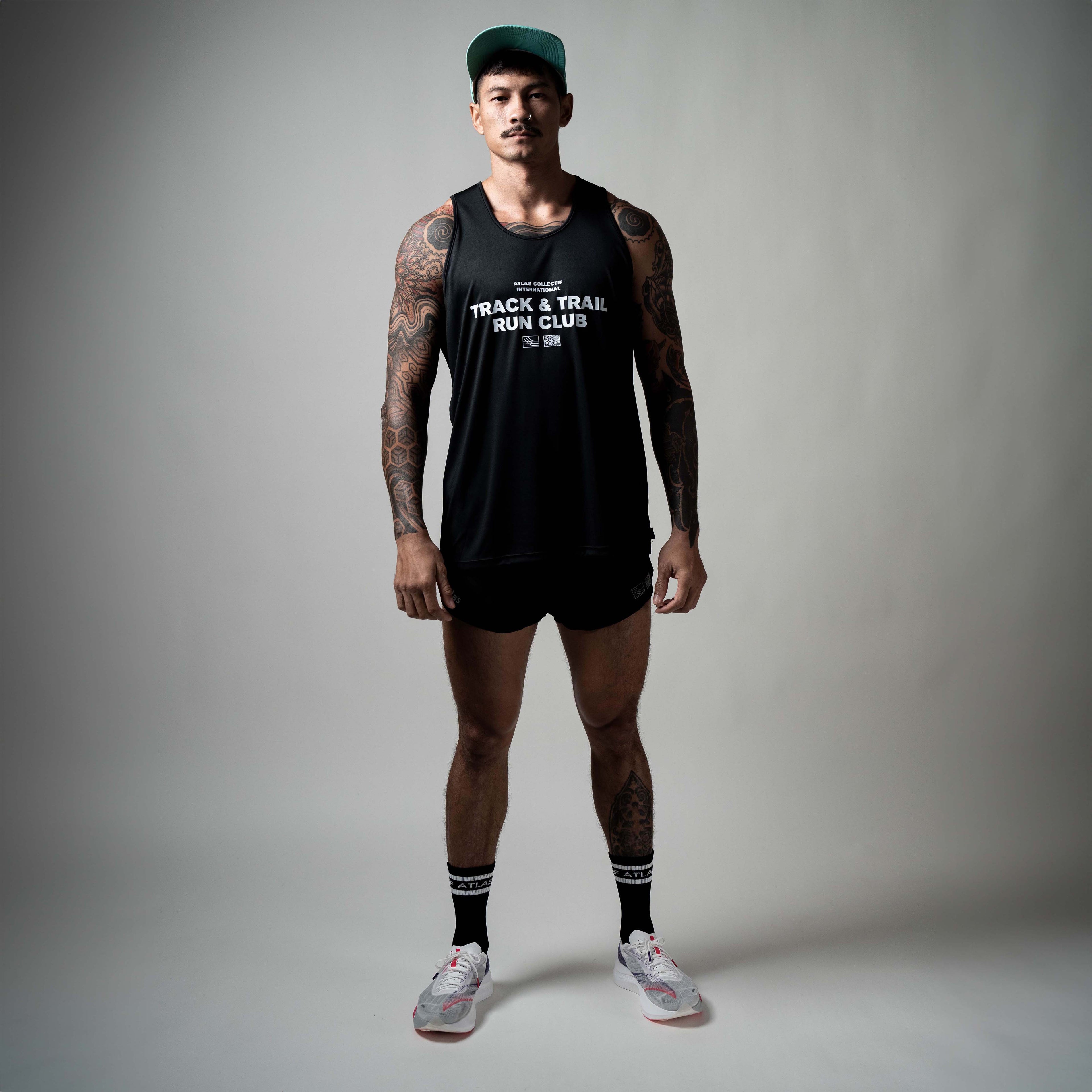 Track & Trail Running Singlet Black