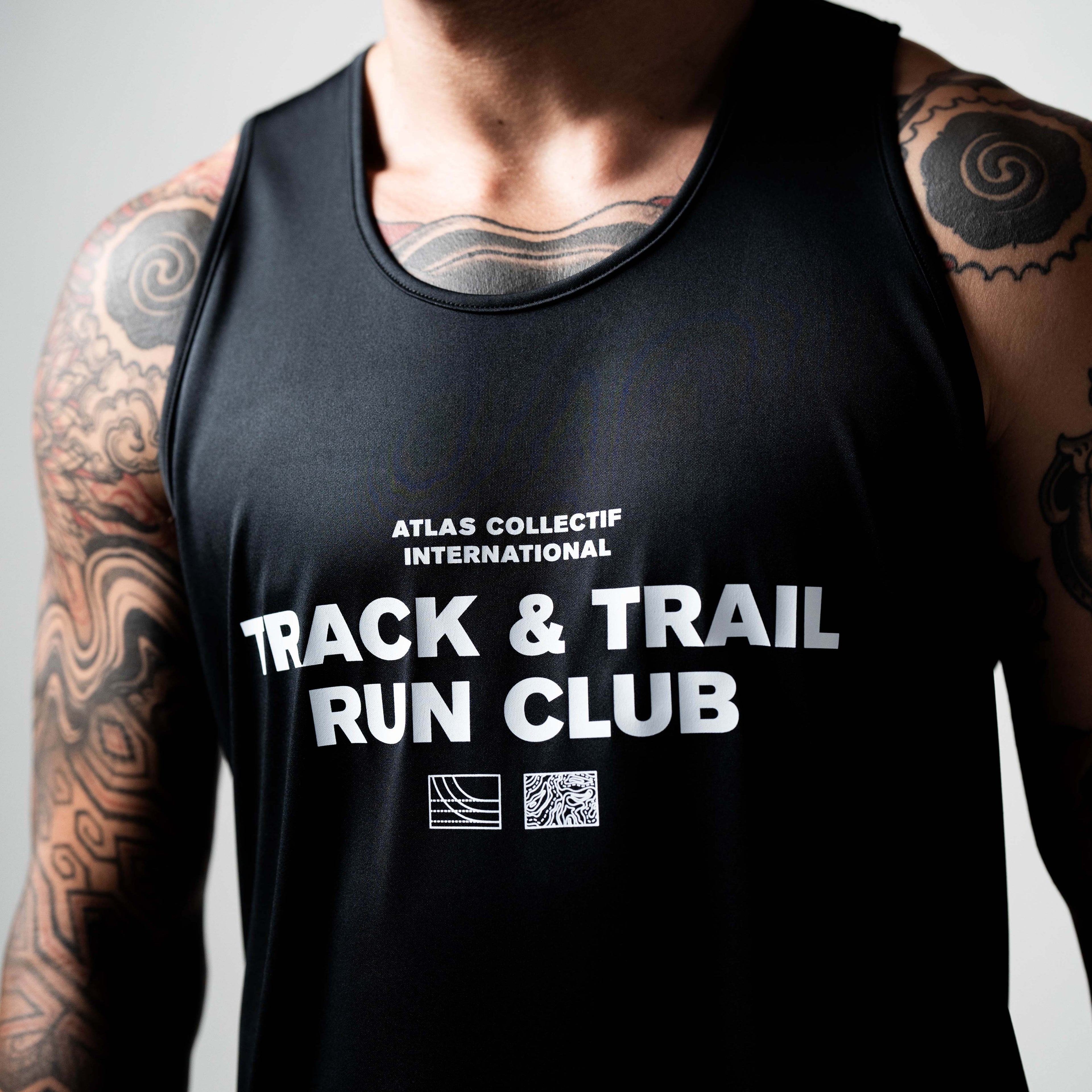 Track & Trail Running Singlet Black