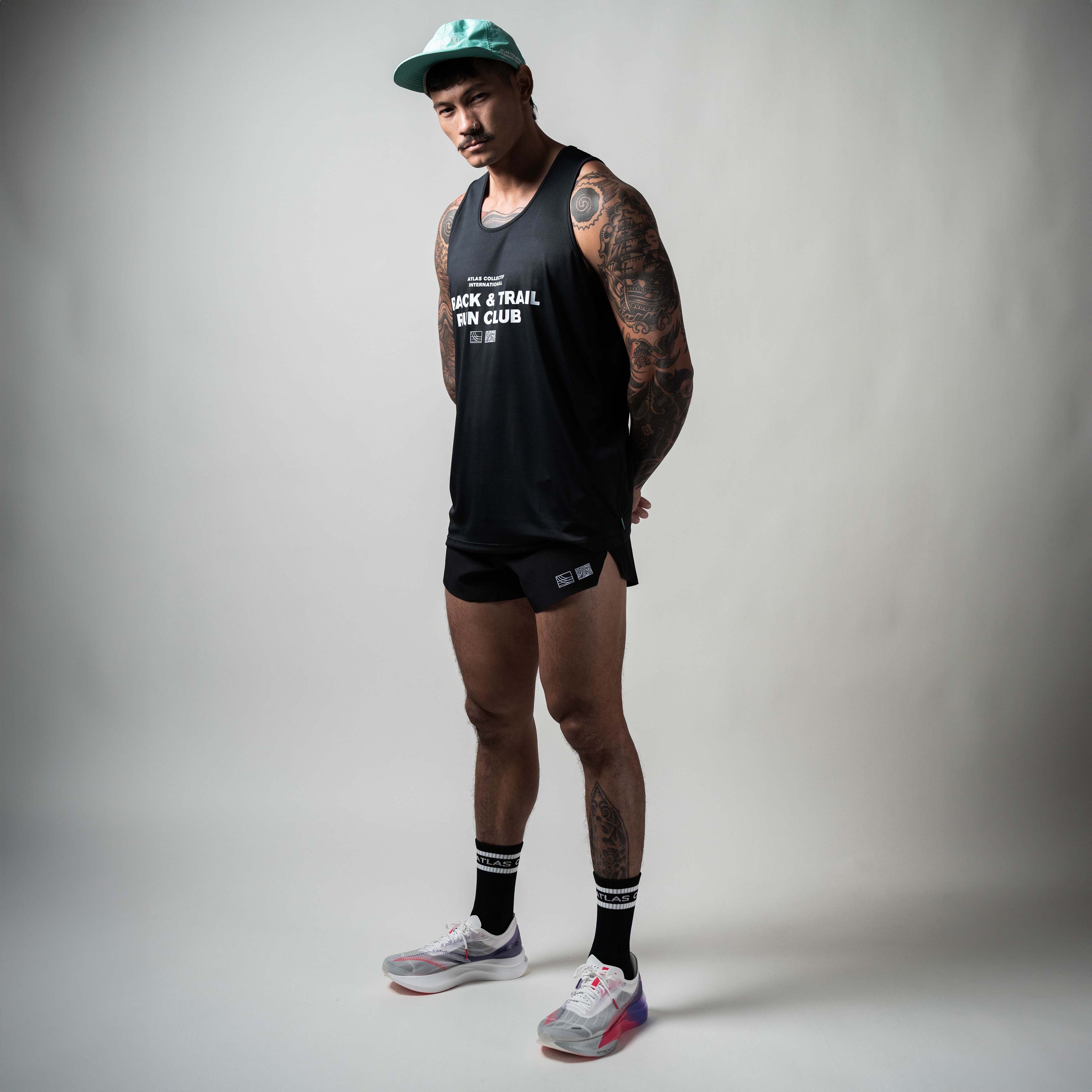 Track & Trail Running Singlet Black