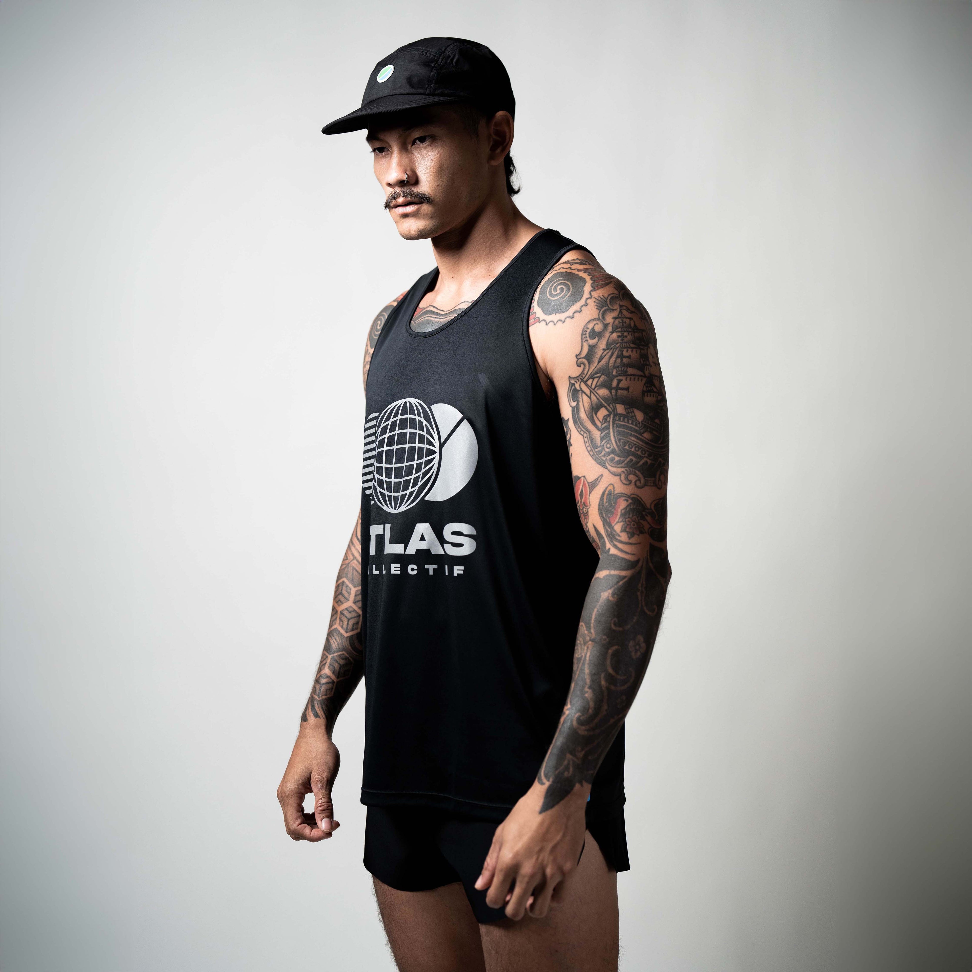 3M Reflective Globe Running Singlet Black