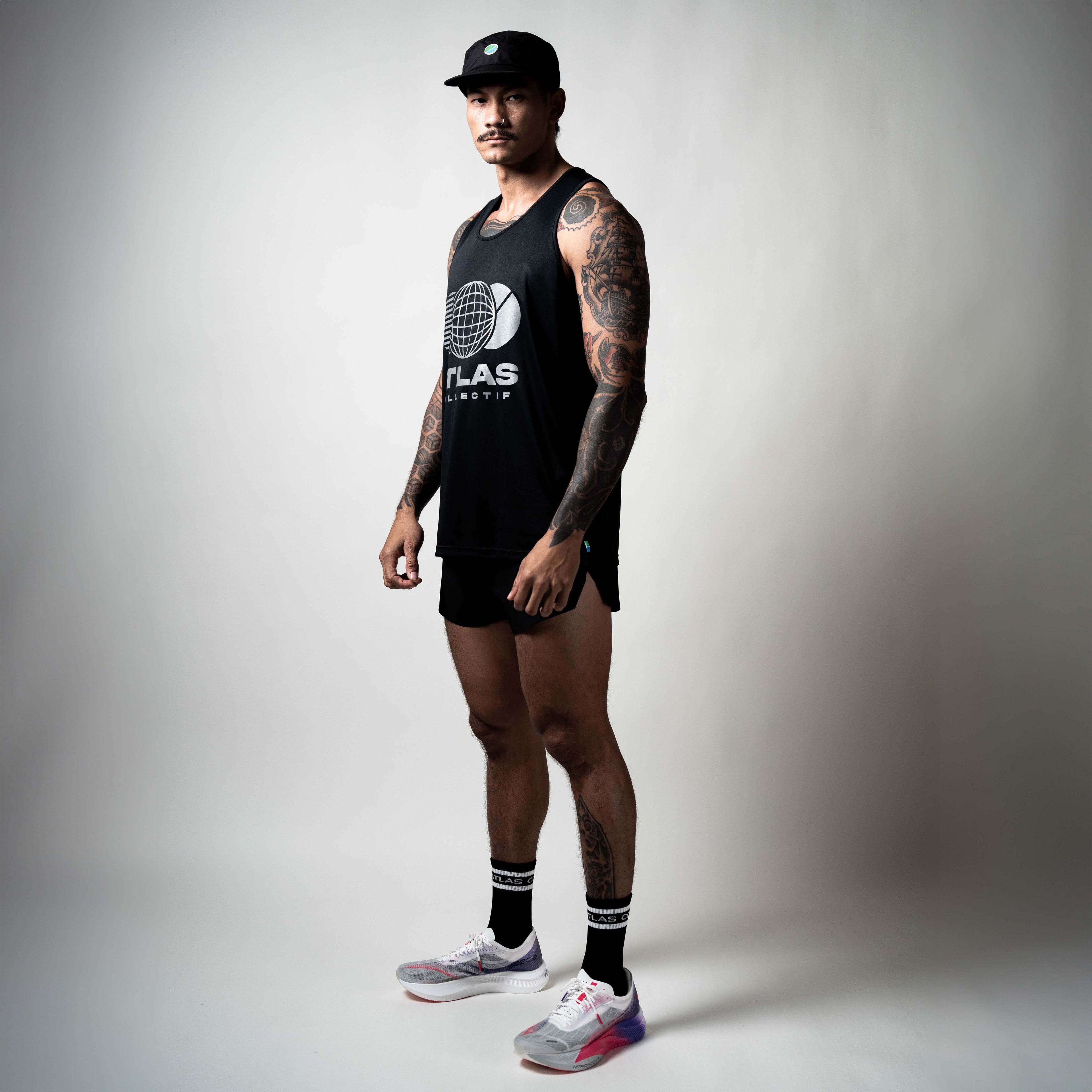 3M Reflective Globe Running Singlet Black