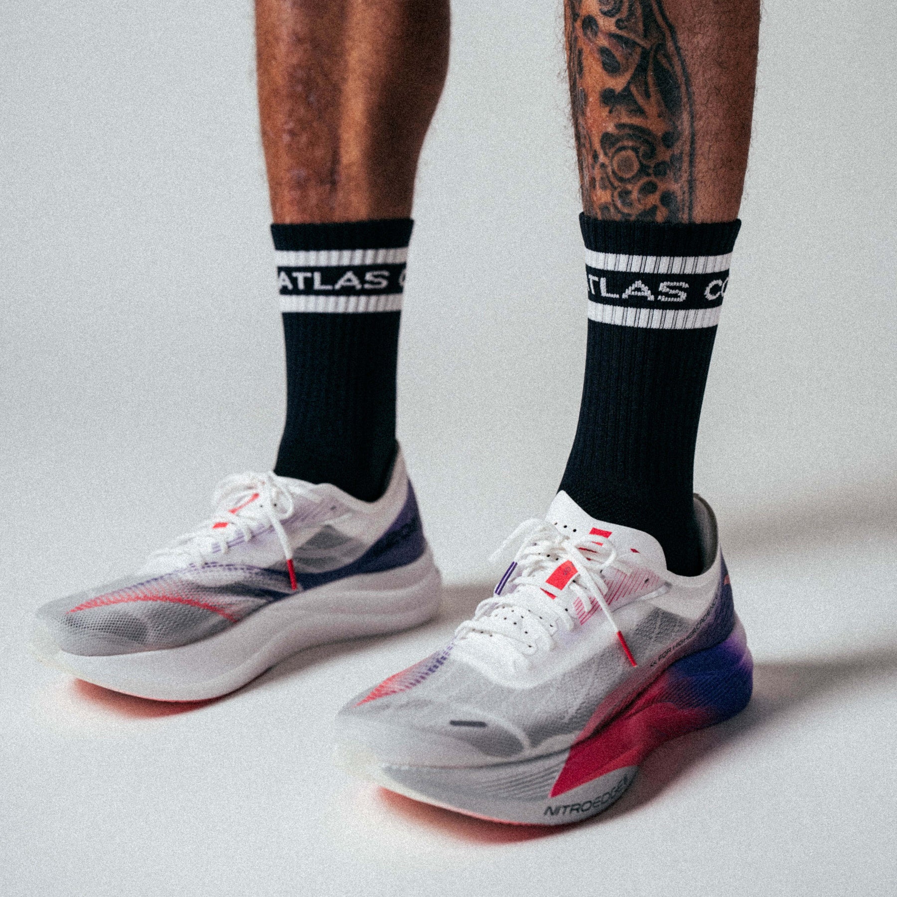 AC Striped Running Socks Black