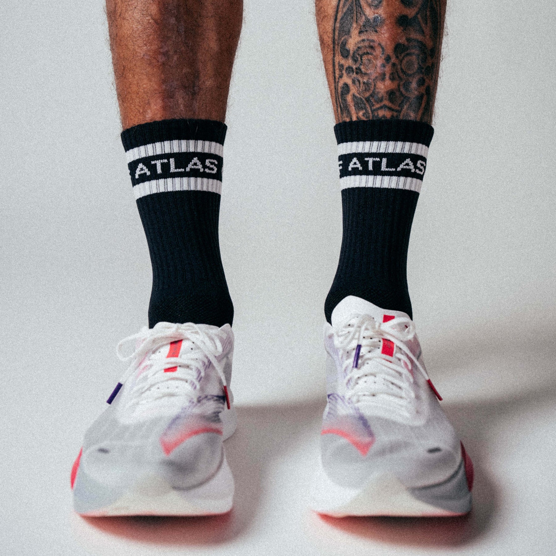 AC Striped Running Socks Black