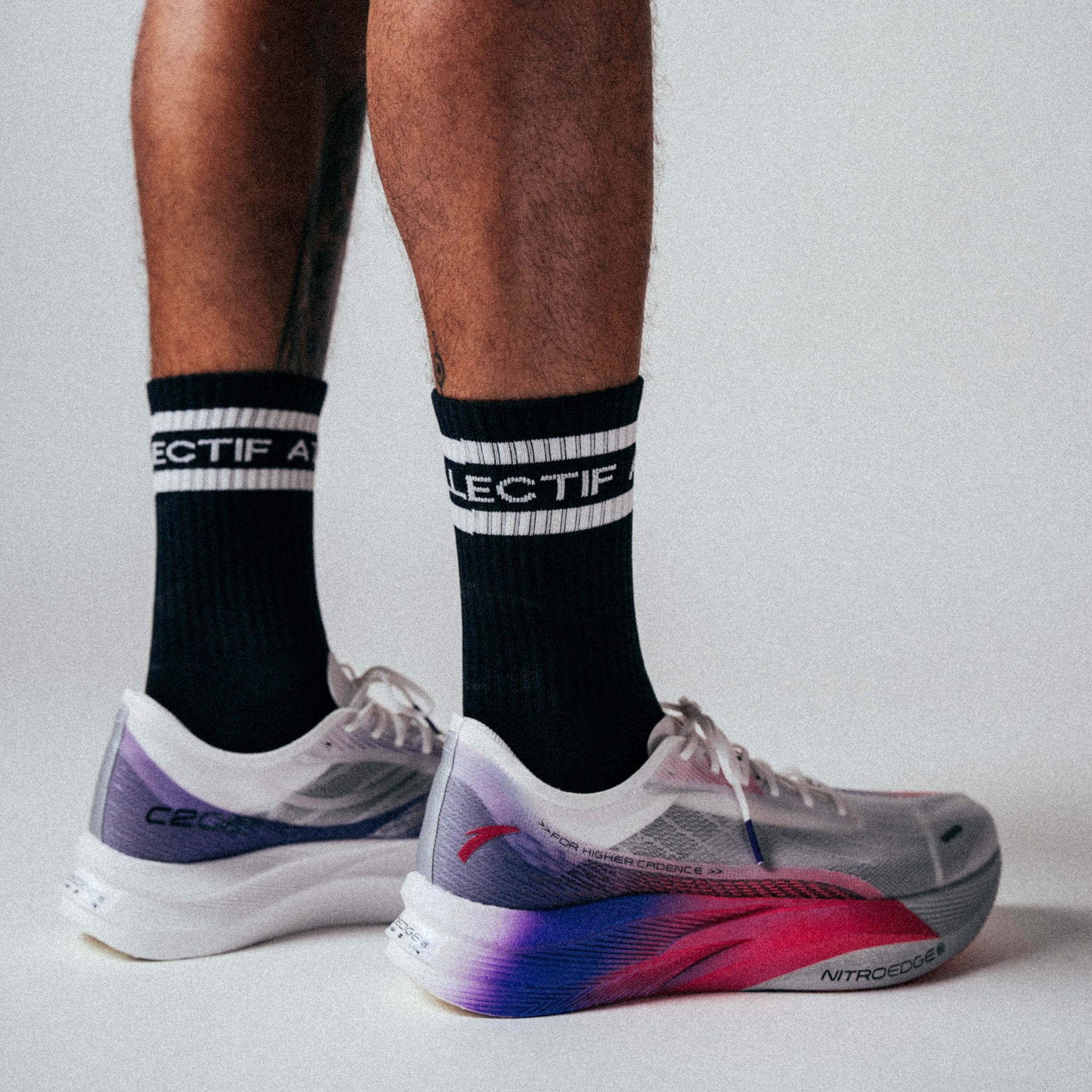 AC Striped Running Socks Black