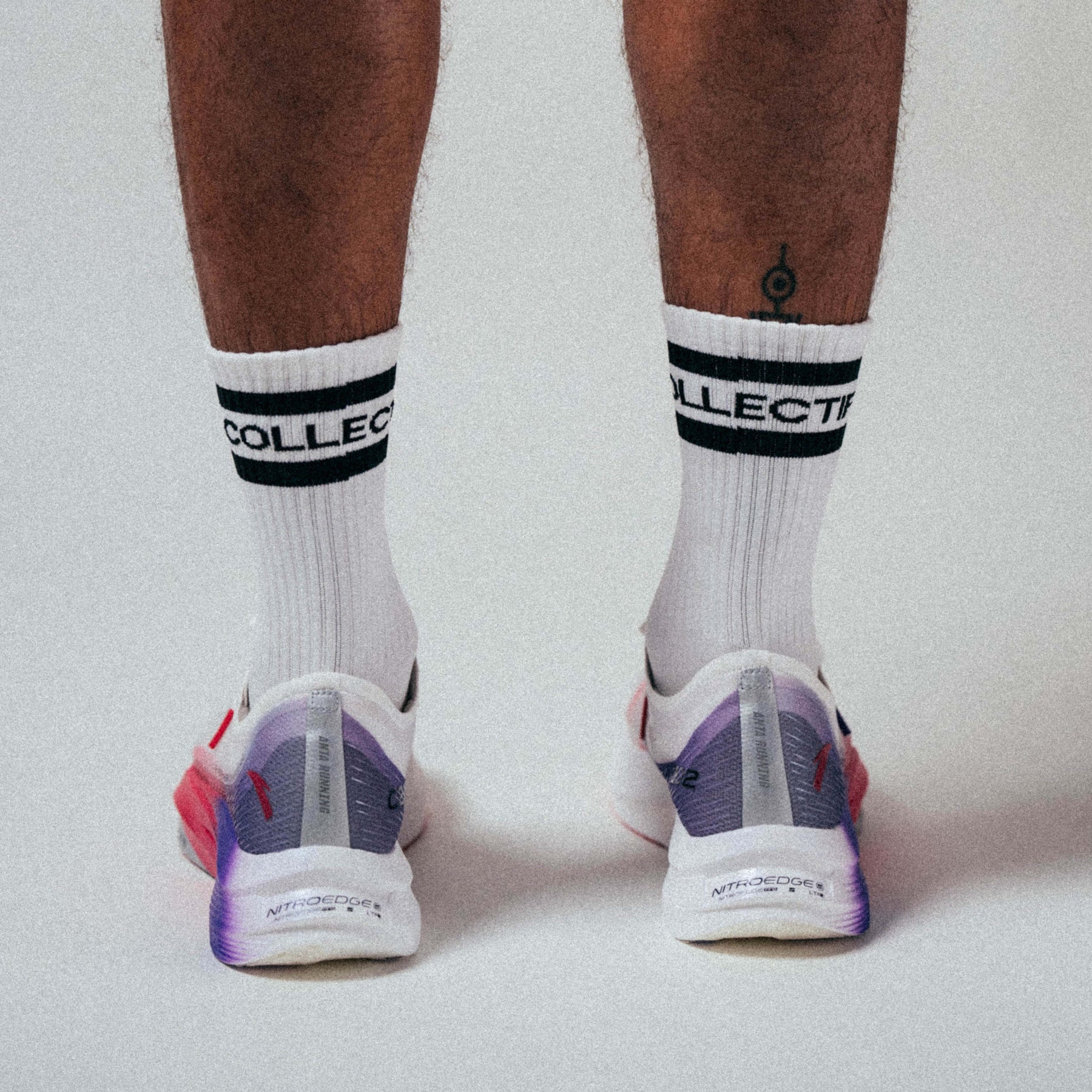 AC Striped Running Socks White