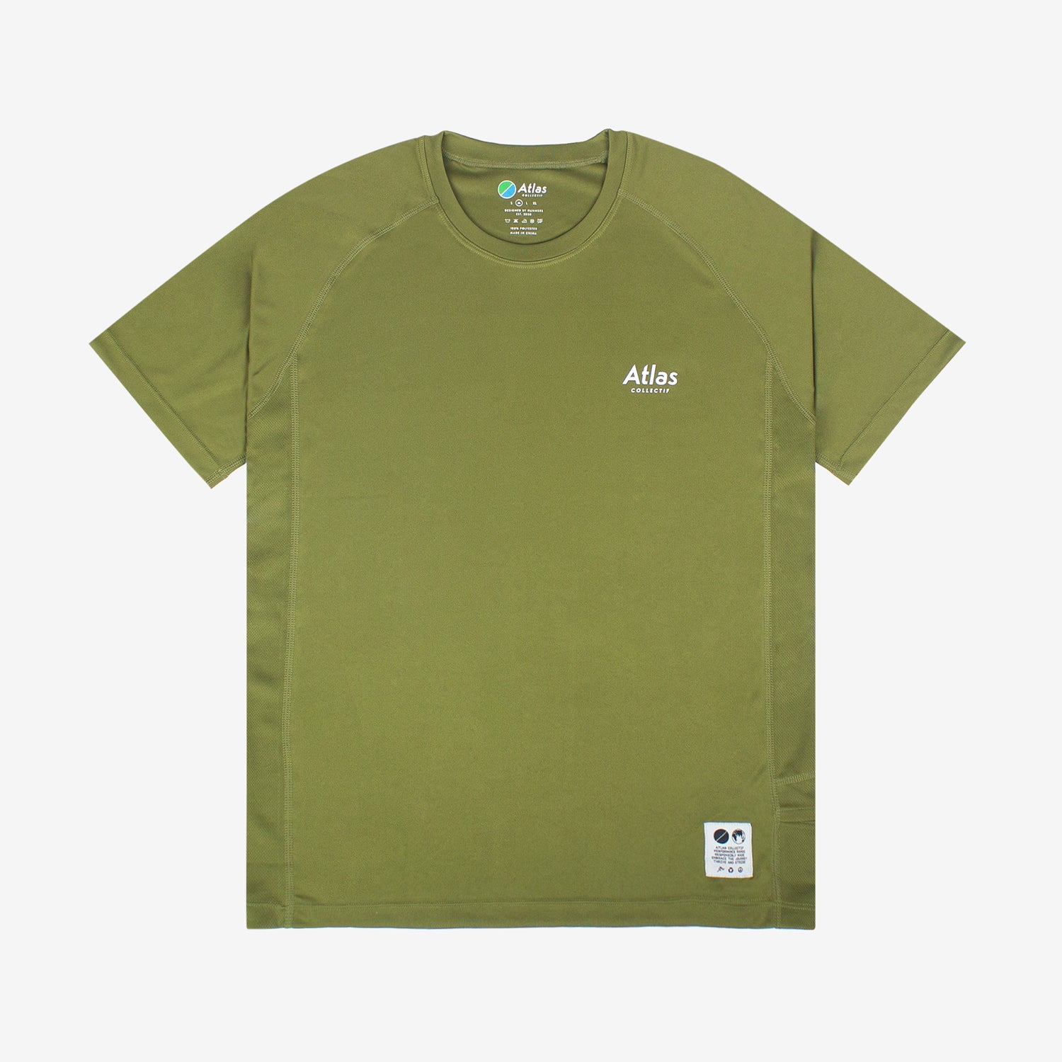 Performance Running T-Shirt Olive Green