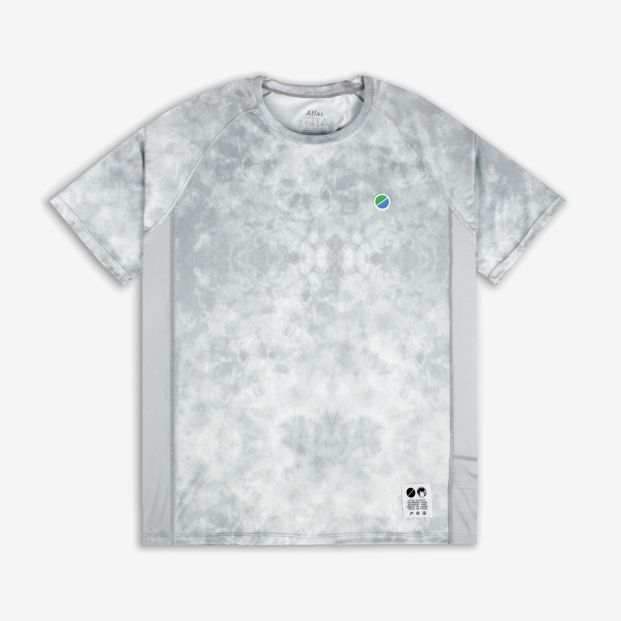 Core Running Tee V3 - Grey Tie-Dye