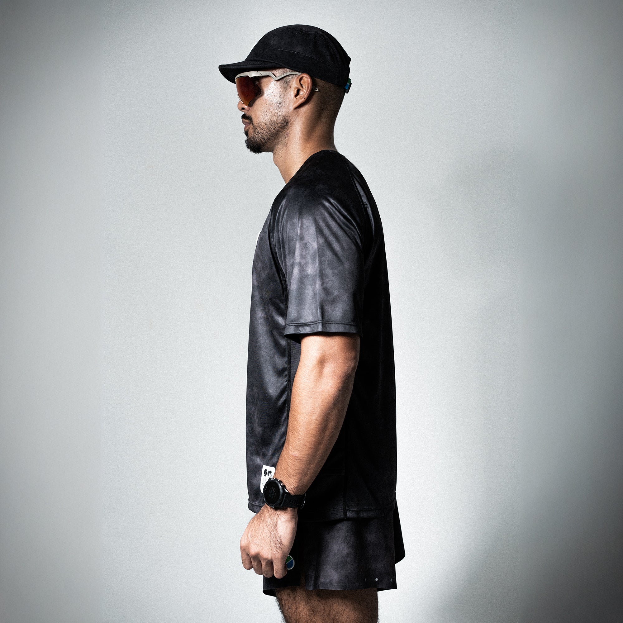 V3 Core Running T-Shirt Black Tie-Dye