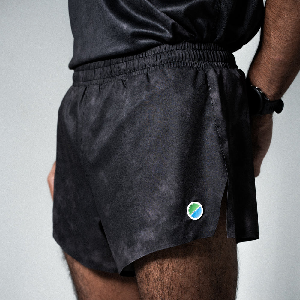 Core 3" Run Shorts V3 - Black Tie-Dye