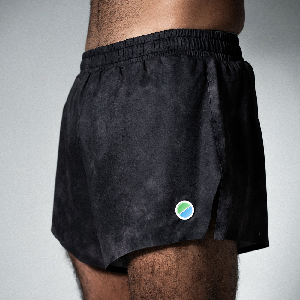 Core 3" Run Shorts V3 - Black Tie-Dye