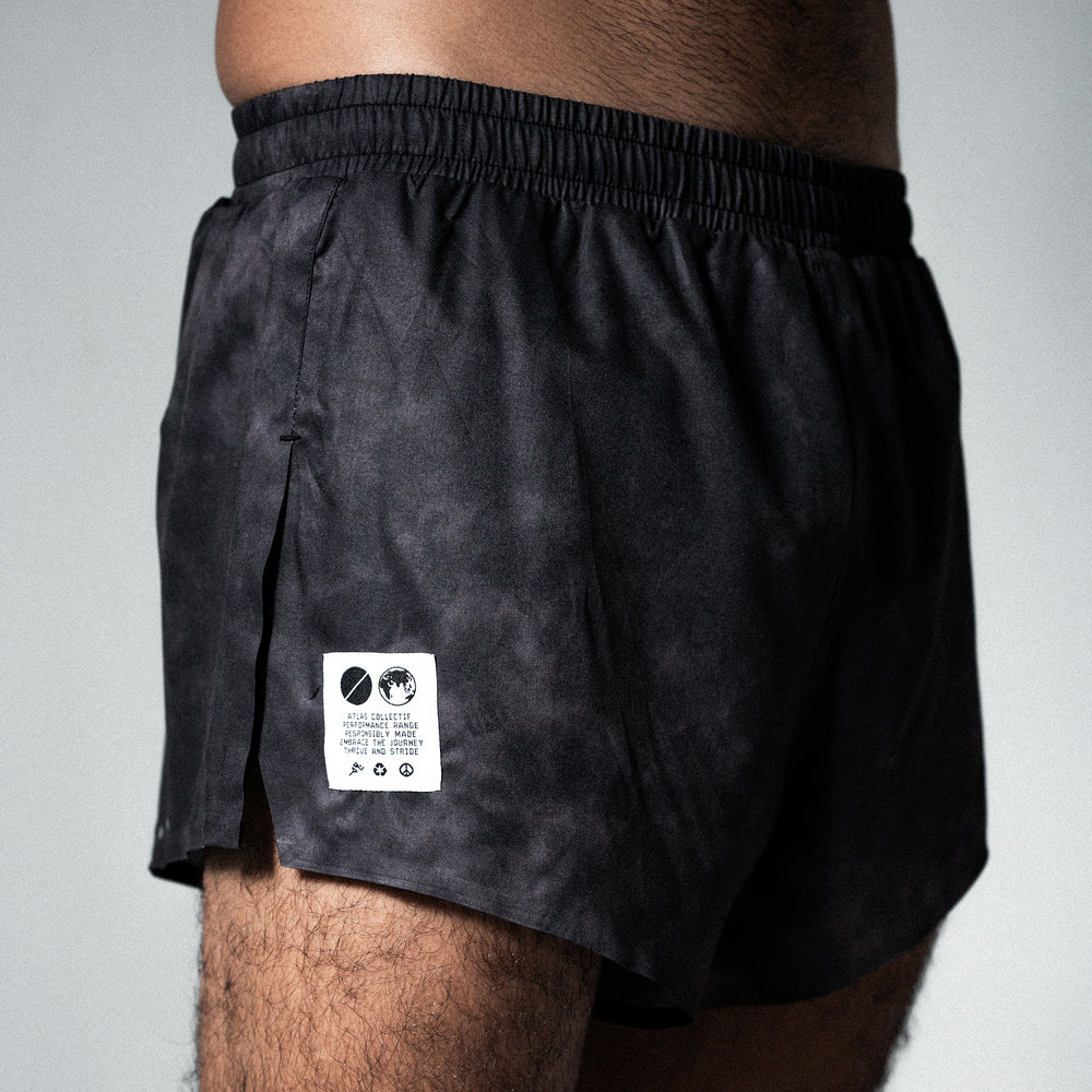Core 3" Run Shorts V3 - Black Tie-Dye