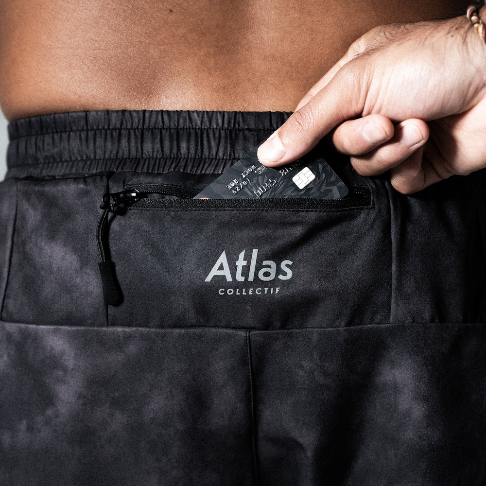 Core 3" Run Shorts V3 - Black Tie-Dye