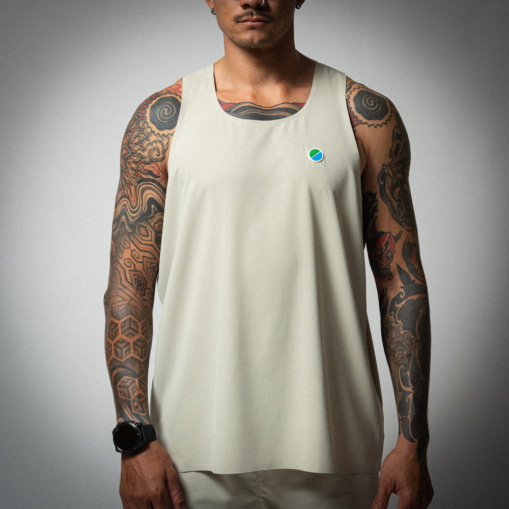 Aeria Fortis Race Tank Beige