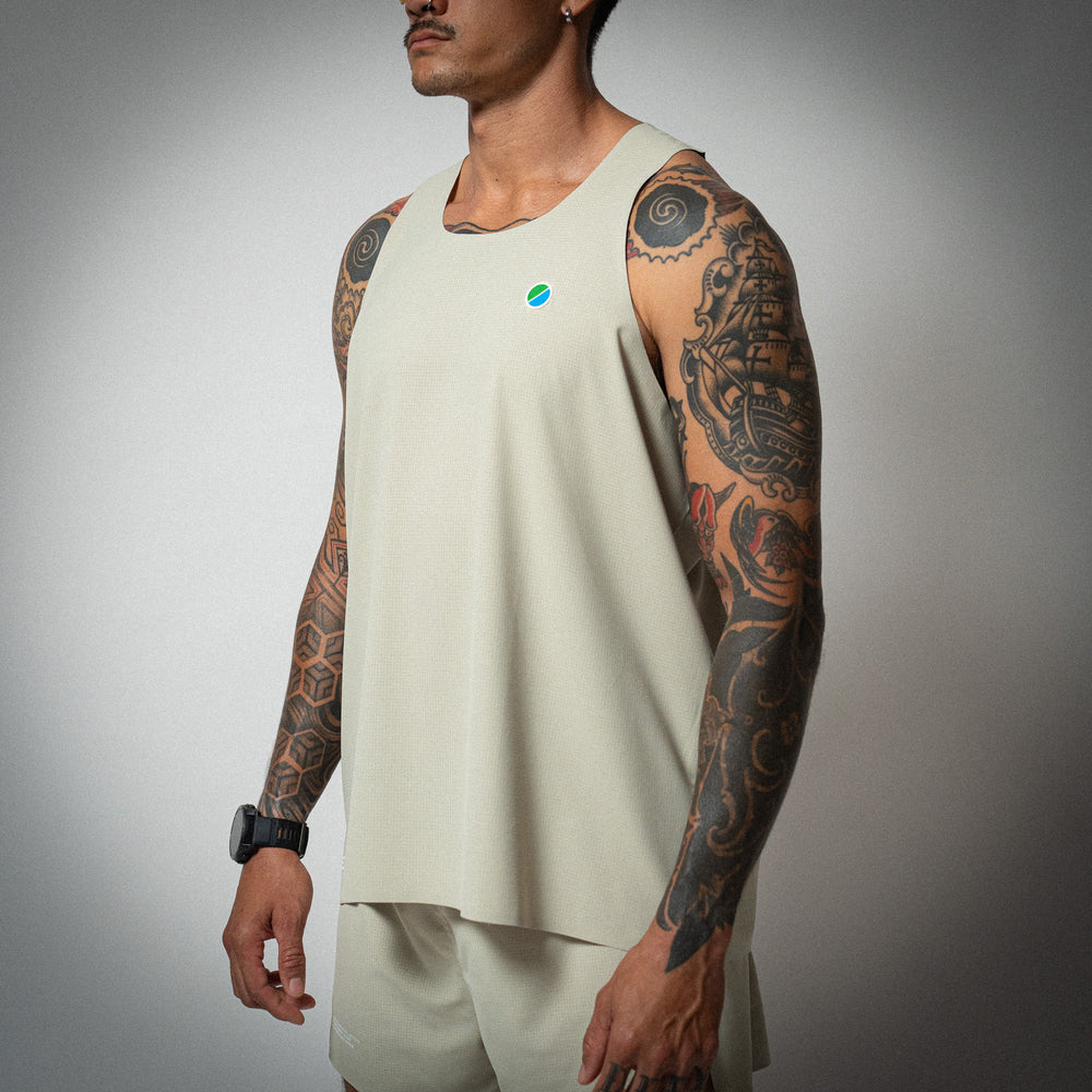 Aeria Fortis Race Tank Beige