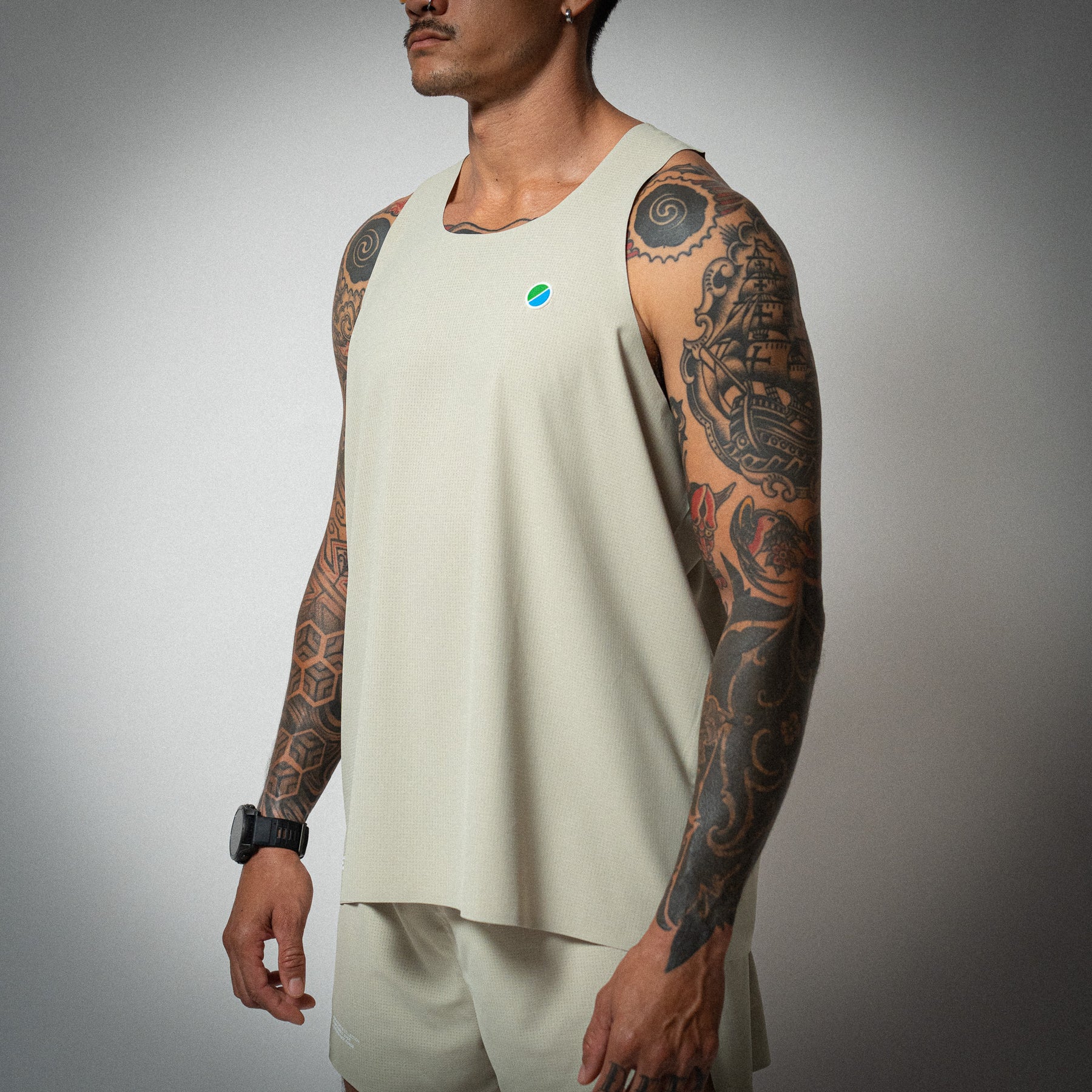 Aeria Fortis Race Tank Beige
