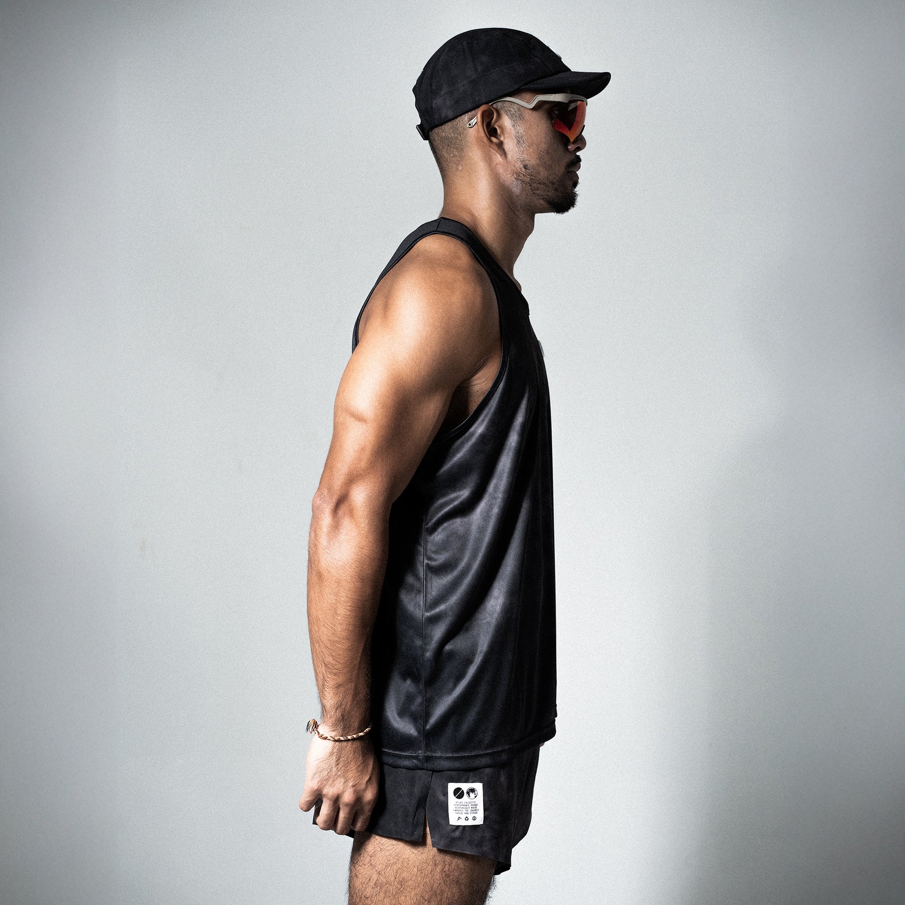 V3 Core Race Tank Black Tie-Dye