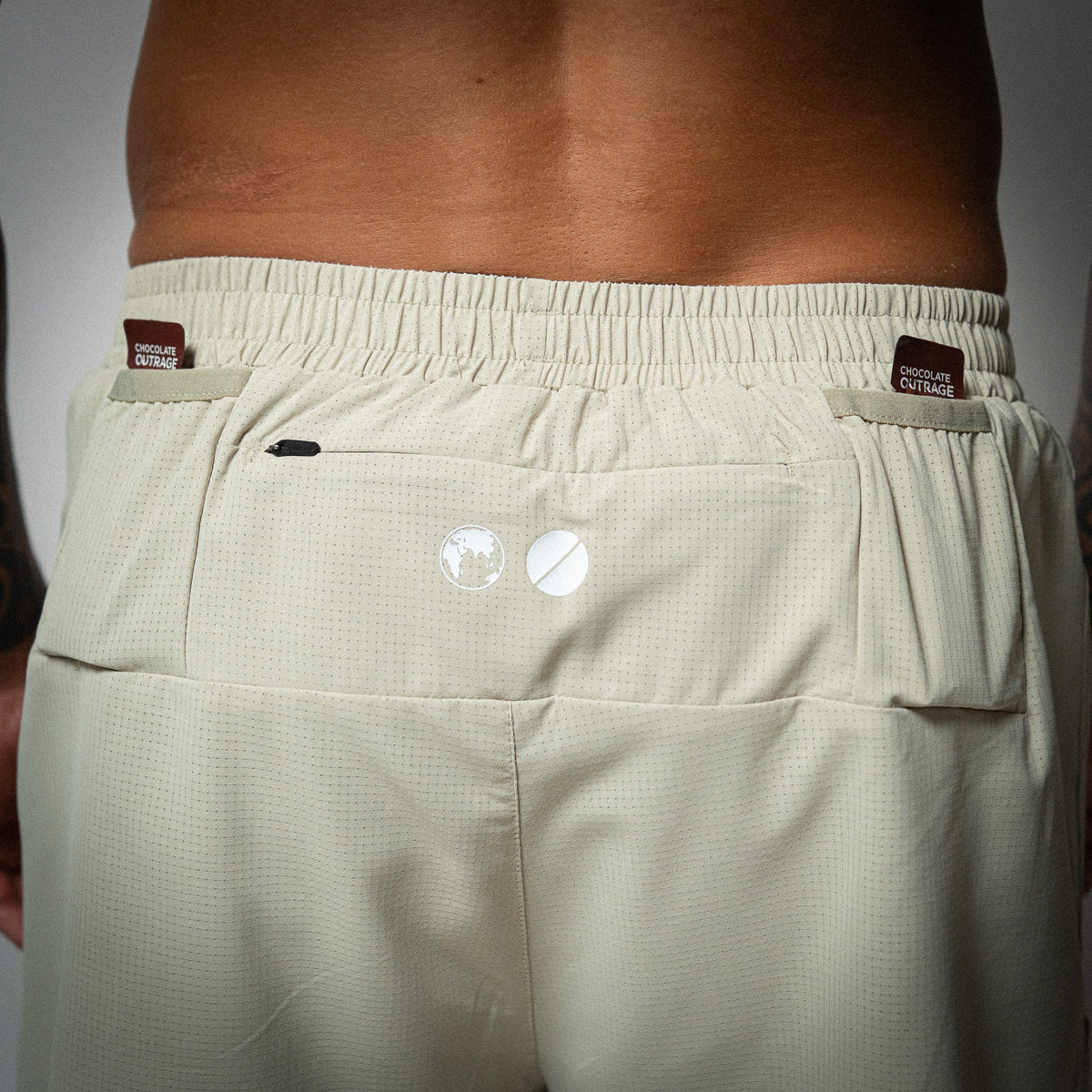 Aeria Fortis 4" Race Shorts Beige
