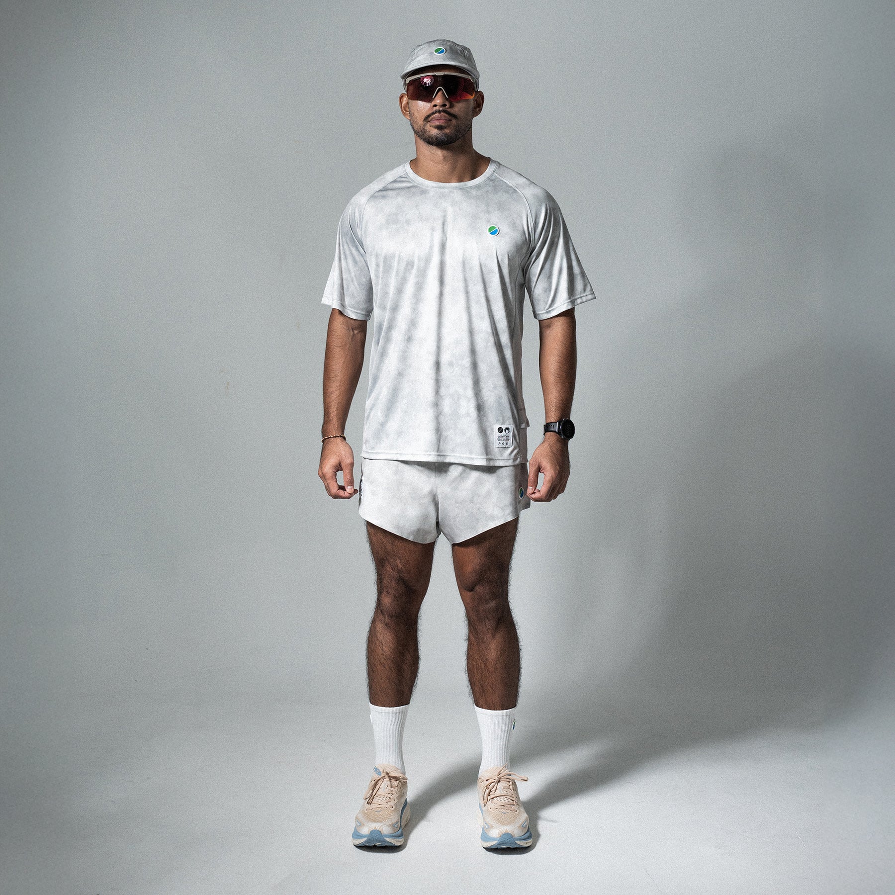 V3 Core Running T-Shirt Grey Tie-Dye