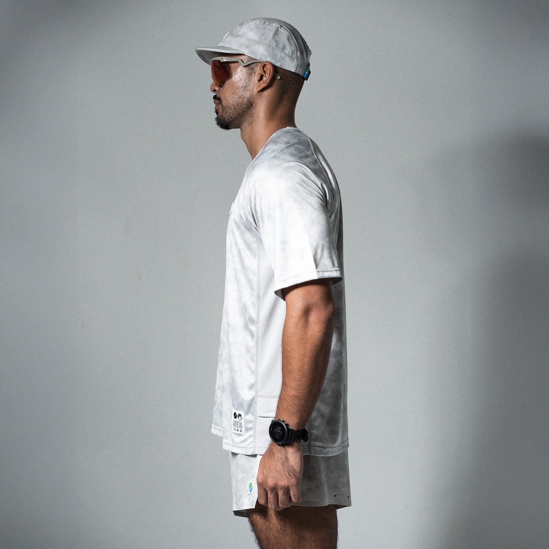 V3 Core Running T-Shirt Grey Tie-Dye