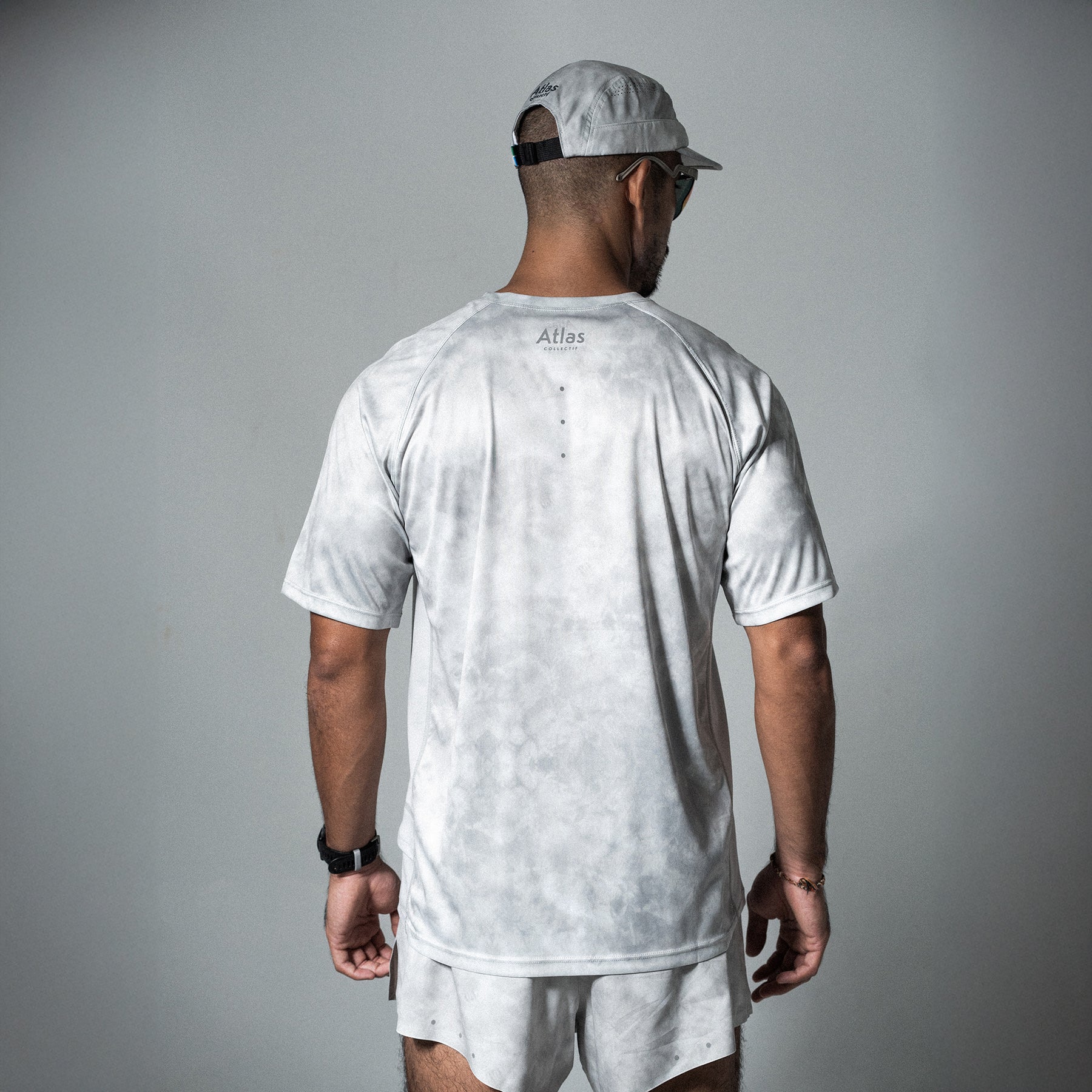 V3 Core Running T-Shirt Grey Tie-Dye